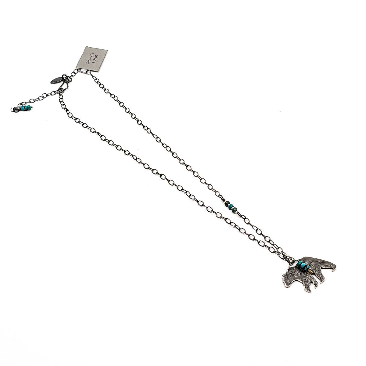 Turquoise Bear Necklace