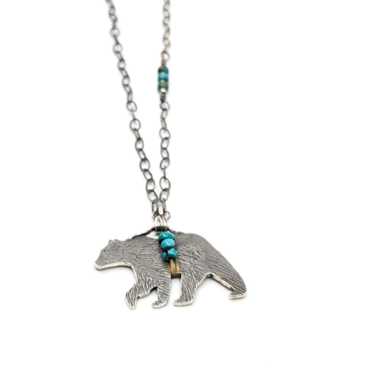 Turquoise Bear Necklace