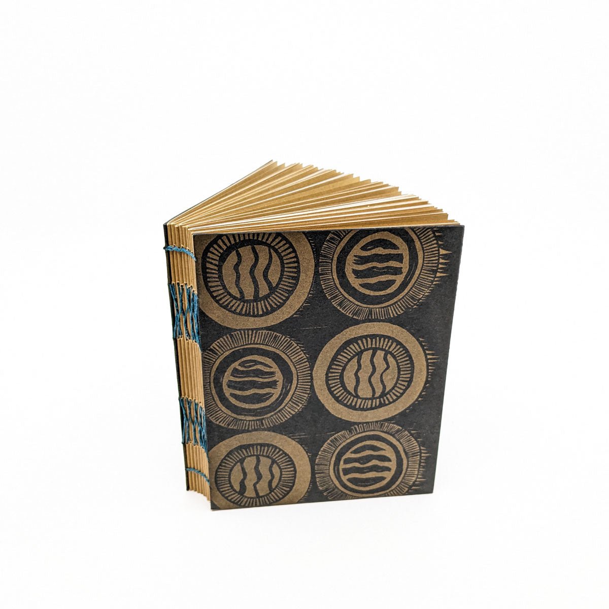 Purple Pumpkin Press - Extra Thick Journals - Black with Gold Circles - VISUAL INDEX