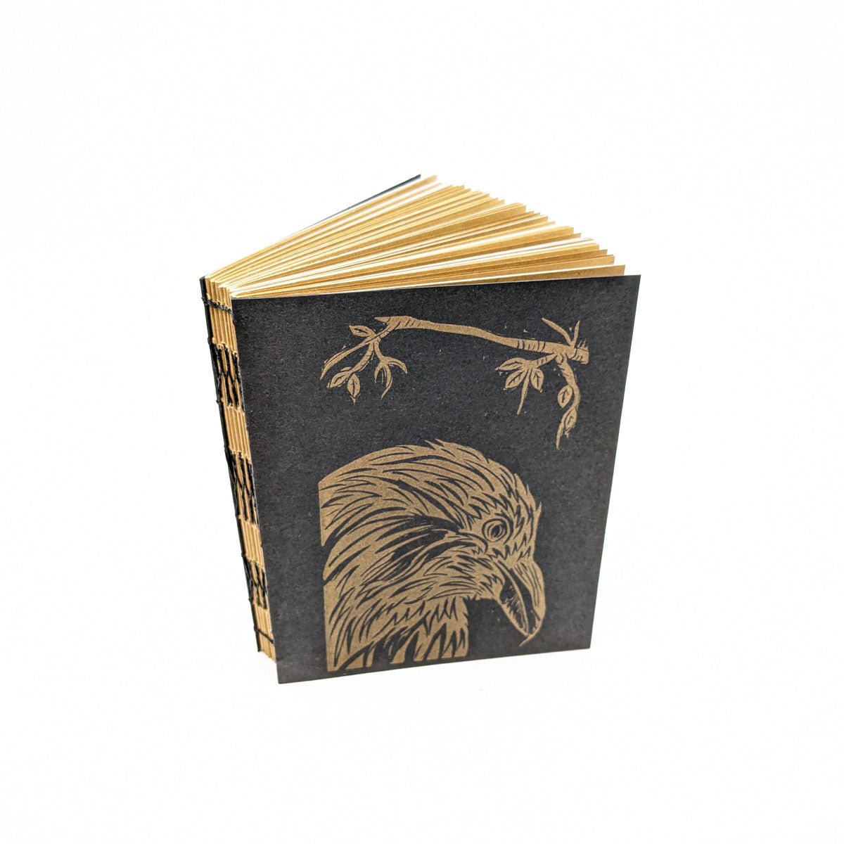 Purple Pumpkin Press - Extra Thick Journals - Black with Gold Crow - VISUAL INDEX