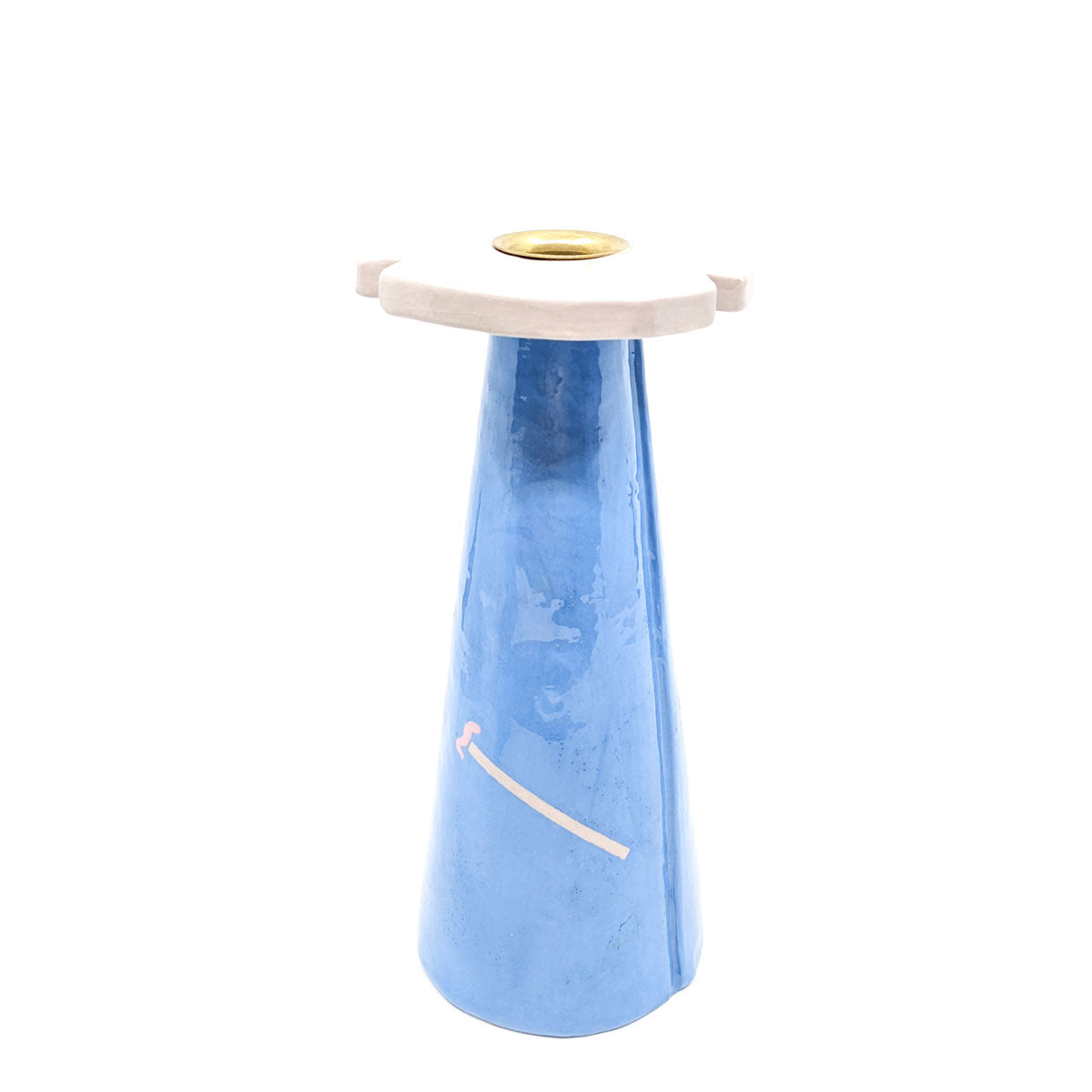 Candle Stick Holders in Light Blue