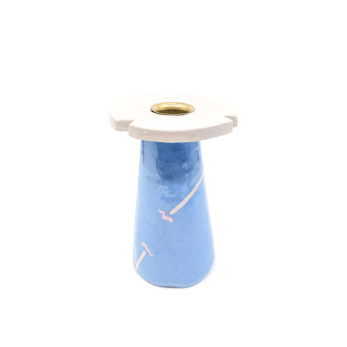 Candle Stick Holders in Light Blue