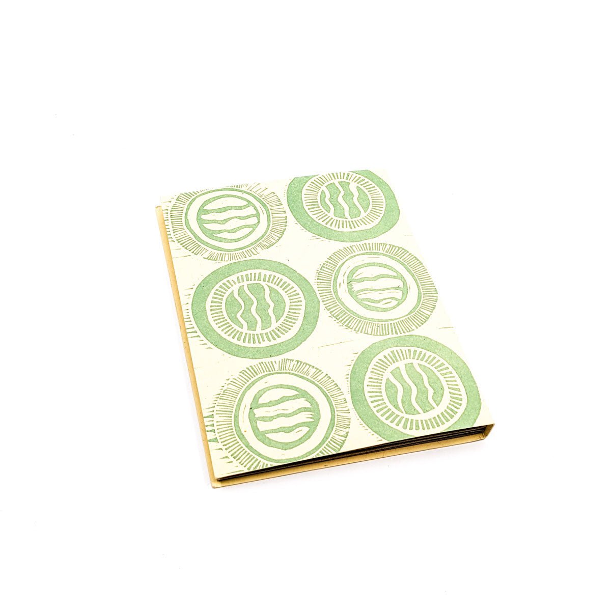 Purple Pumpkin Press - Thick Paper Journals - Green Circles on Cream - VISUAL INDEX