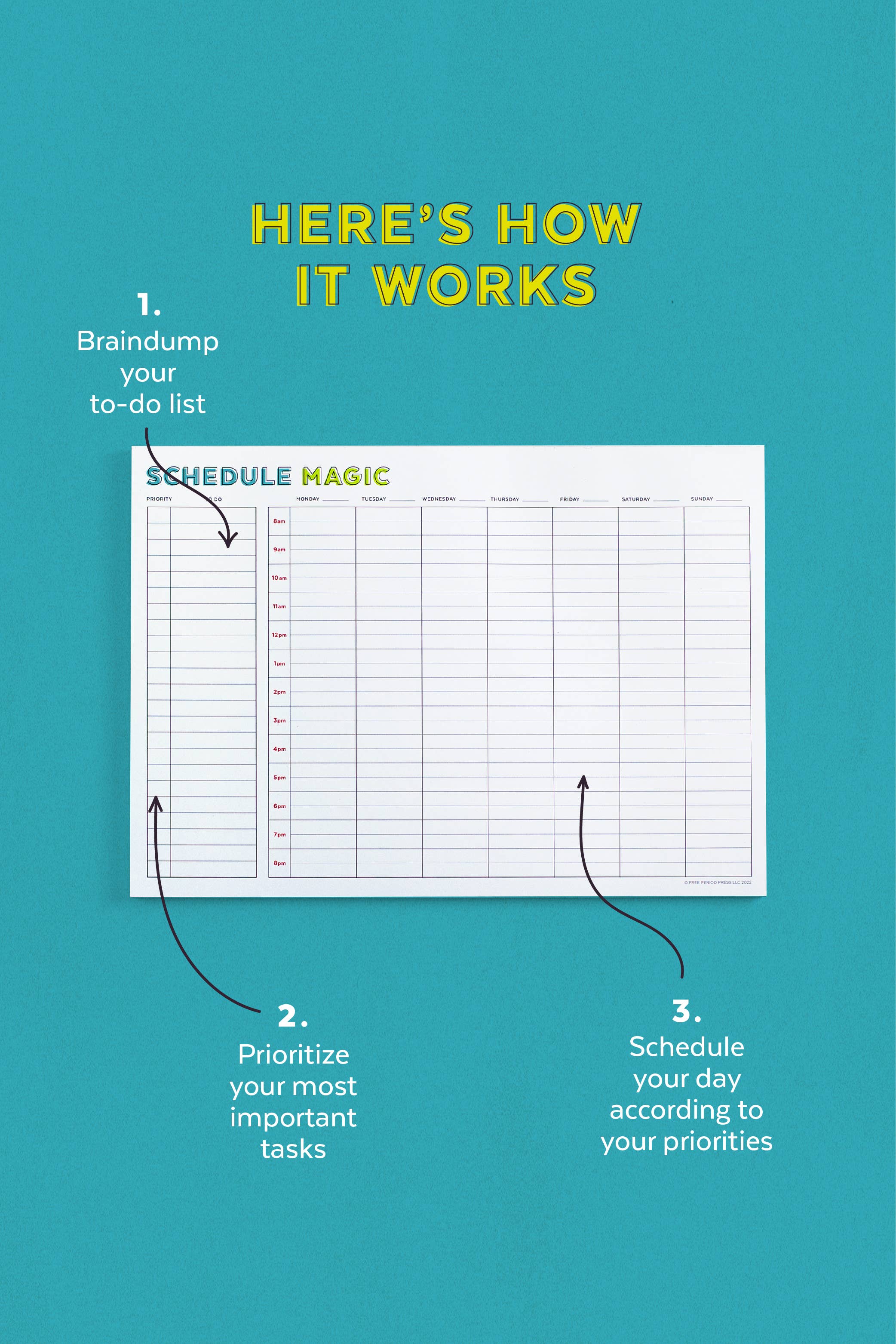 Weekly Schedule Magic To-Do List Planner Notepad