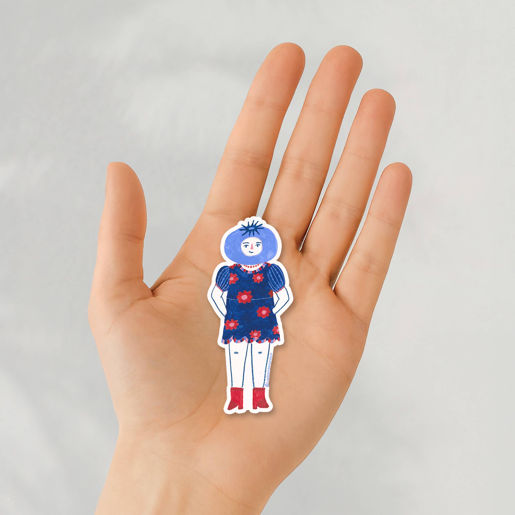 Bobby Blueberry Sticker, Funny Sticker, Food Sticker
