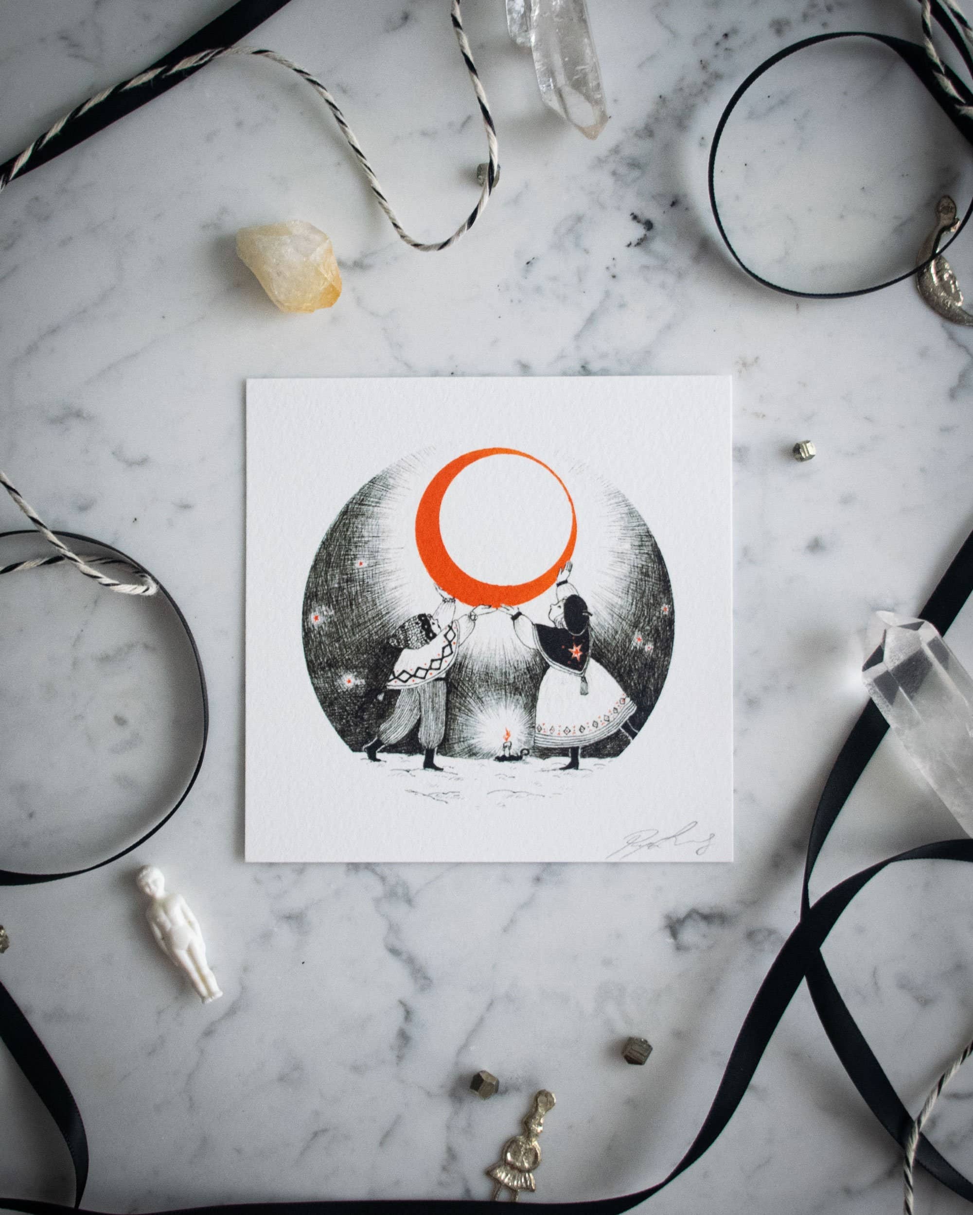 "Crescent Moon" – Archival Mini Art Print