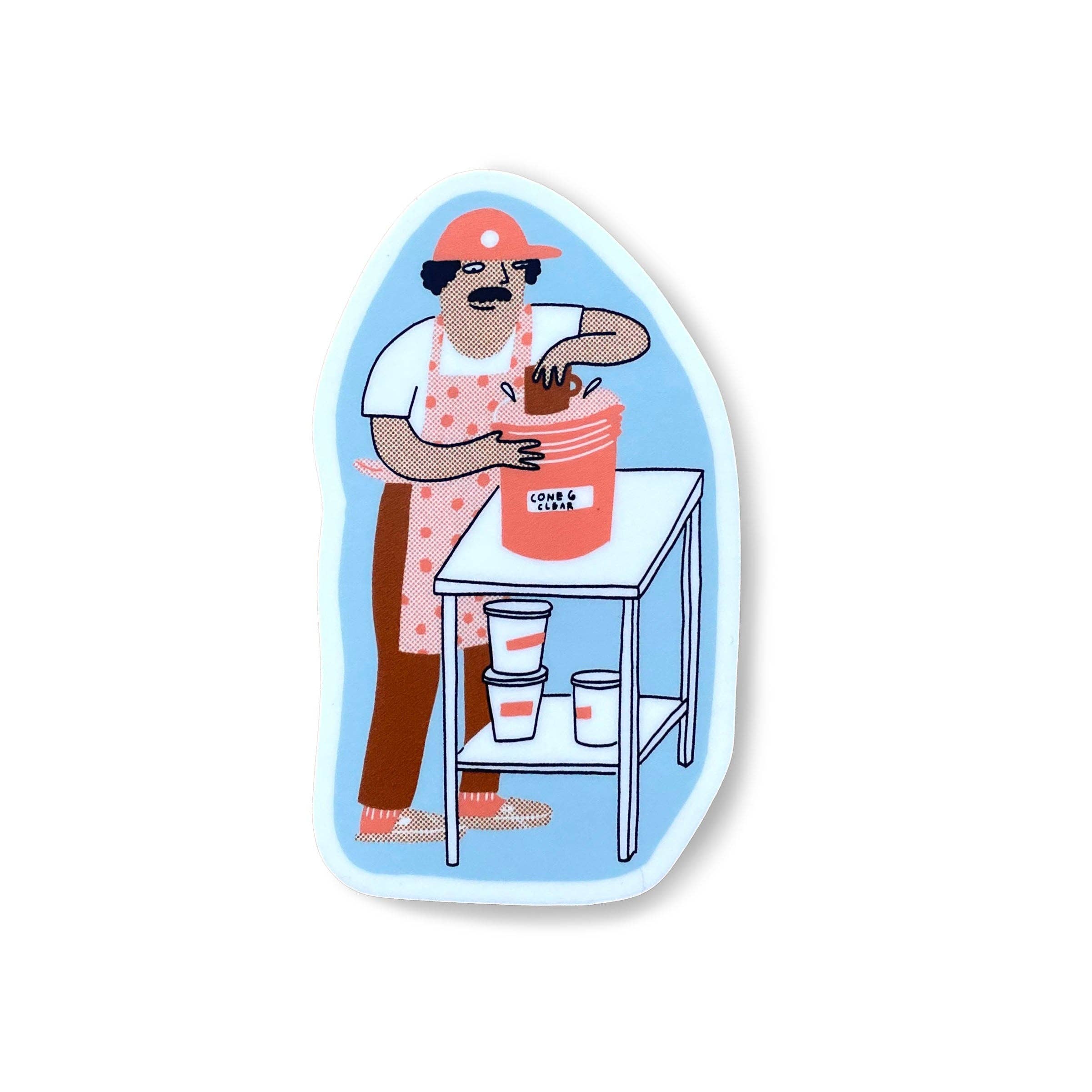 Molly Anne Bishop - Glaze Guy Sticker - VISUAL INDEX