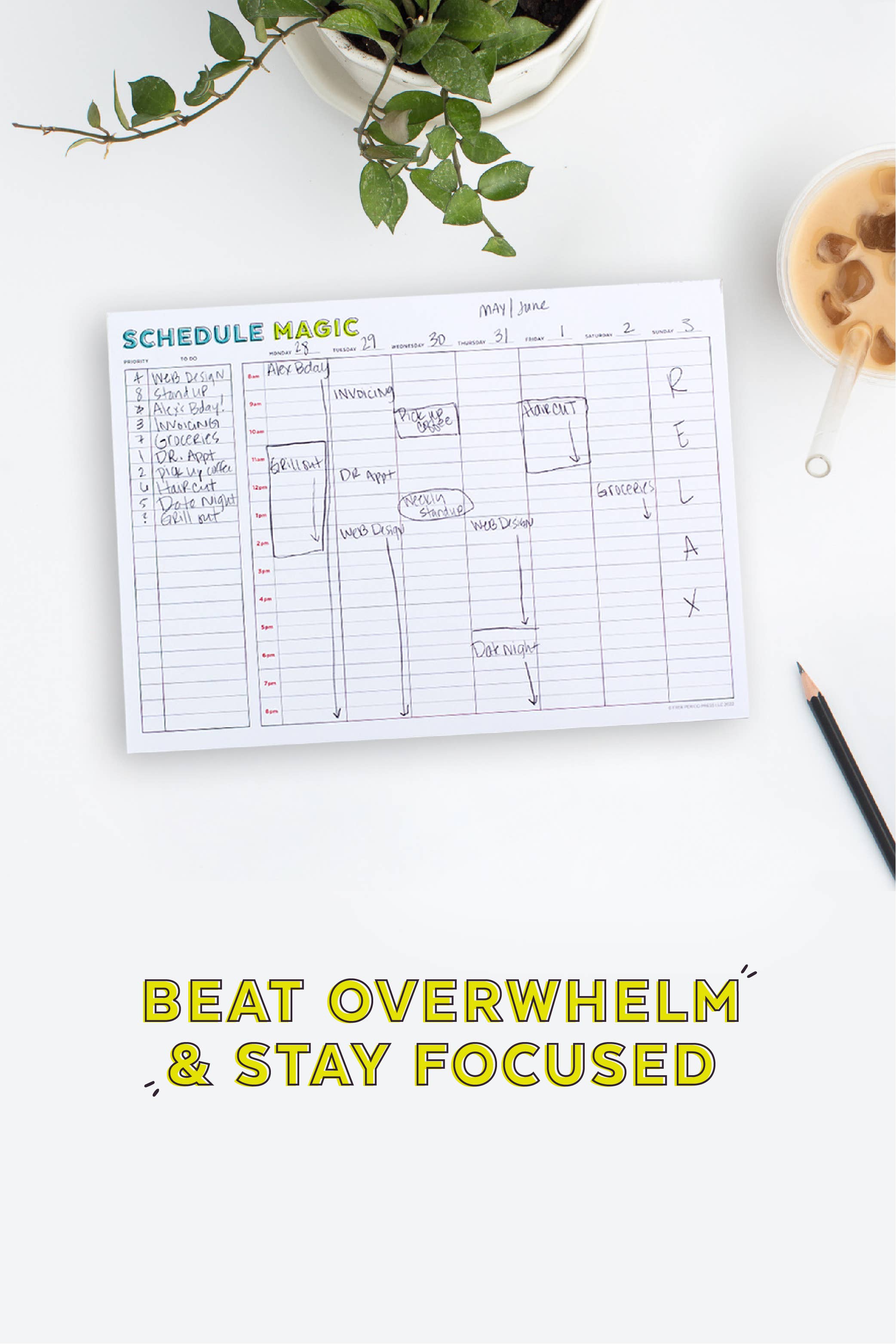 Weekly Schedule Magic To-Do List Planner Notepad
