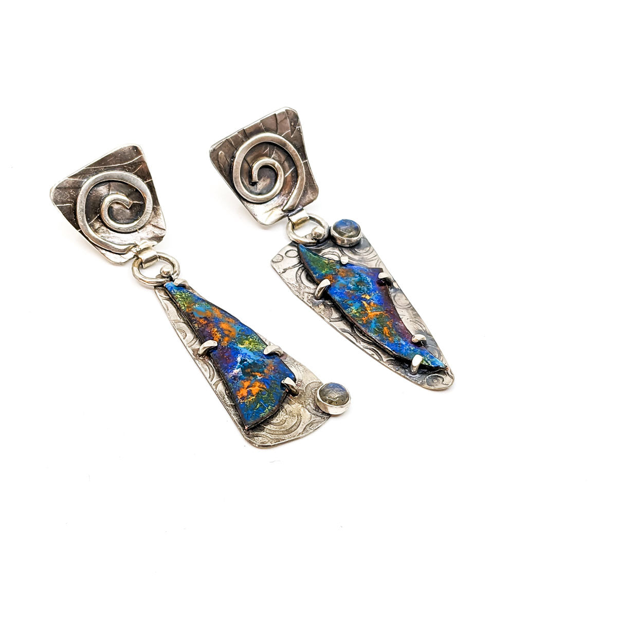 Torch-Fired Enamel Earrings