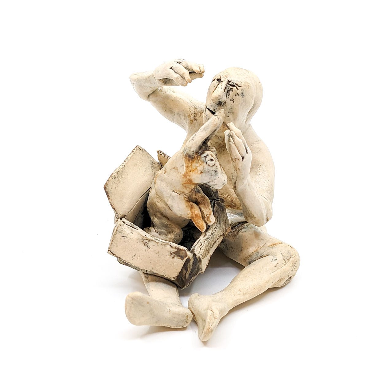 Aggie Zed - Figure with Animal Head - Man with Rabbit in a Box - VISUAL INDEX