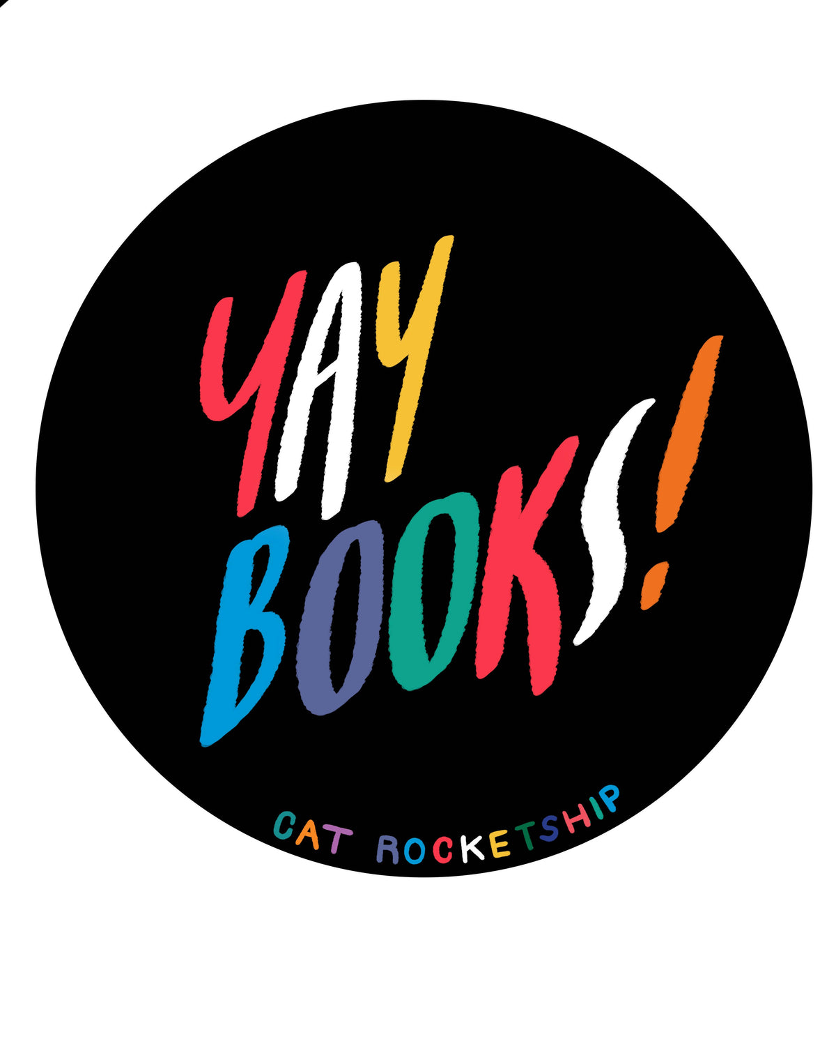 Yay Books! 2.75" vinyl water bottle/laptop sticker