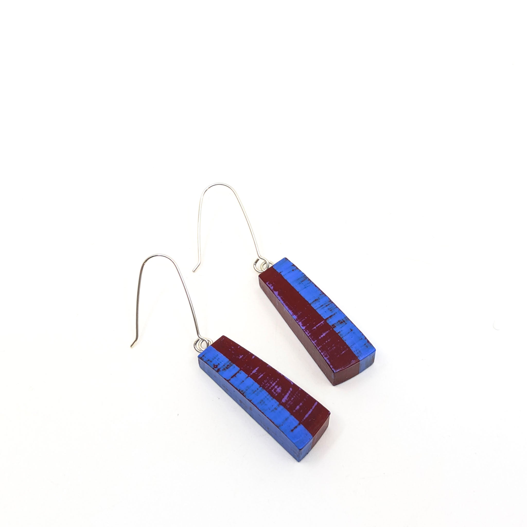 Wooden Earrings, Painted