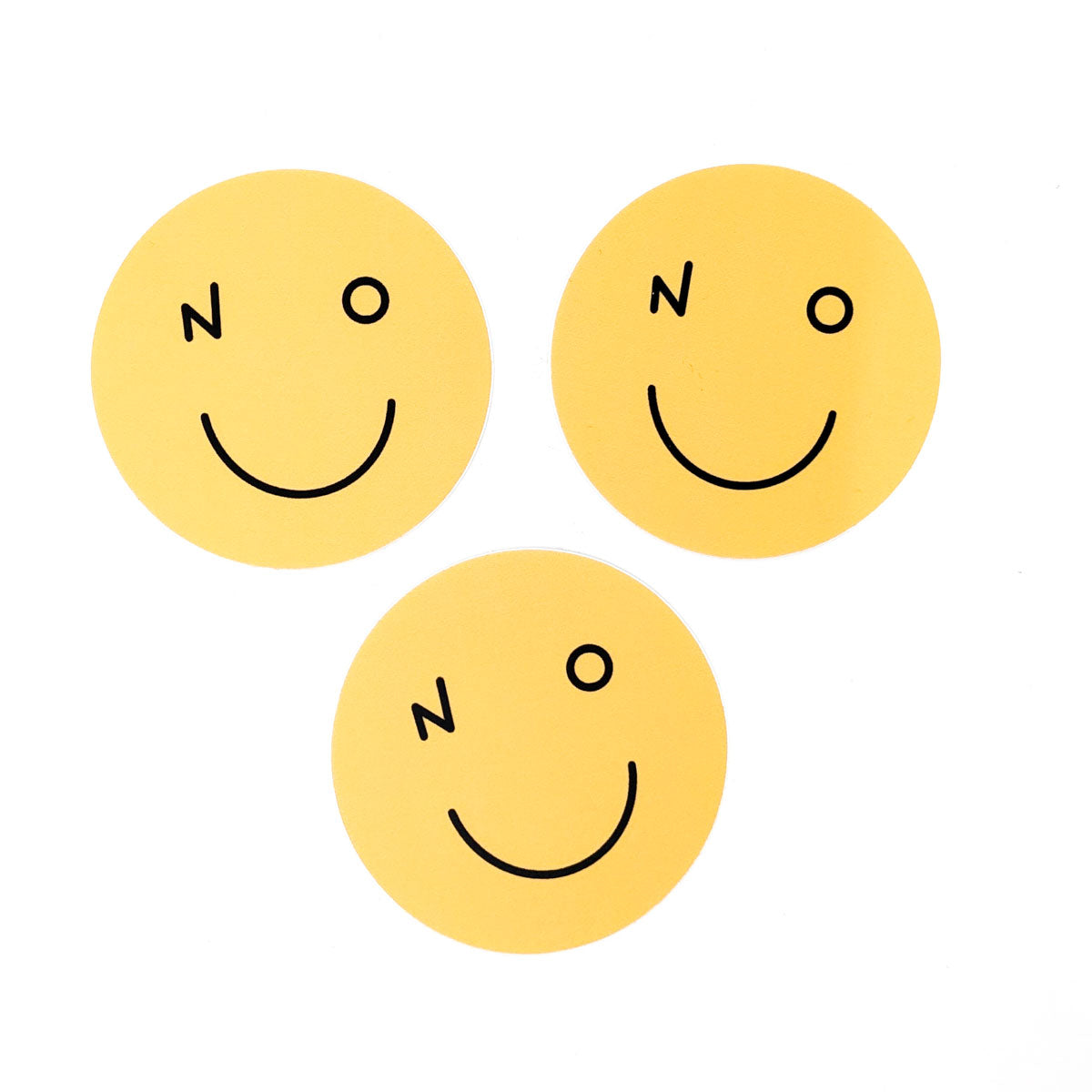 No, Smiley- Sticker