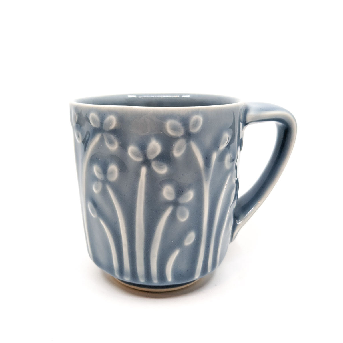 Light Grey Flower Mug