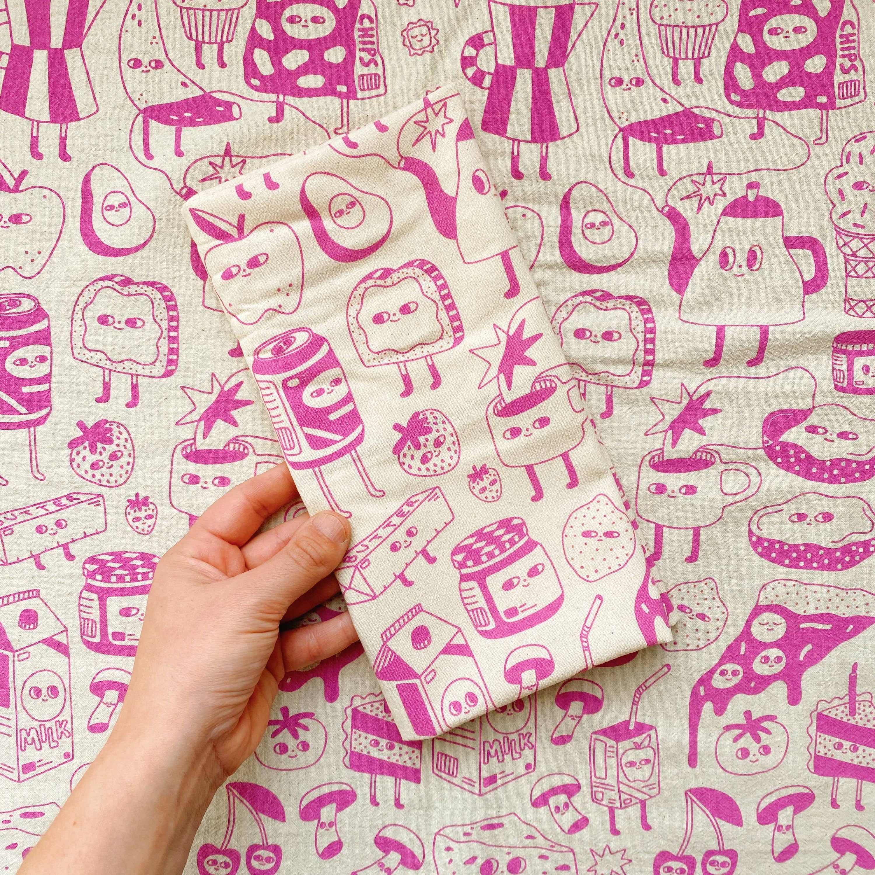 Tea towel - food friends