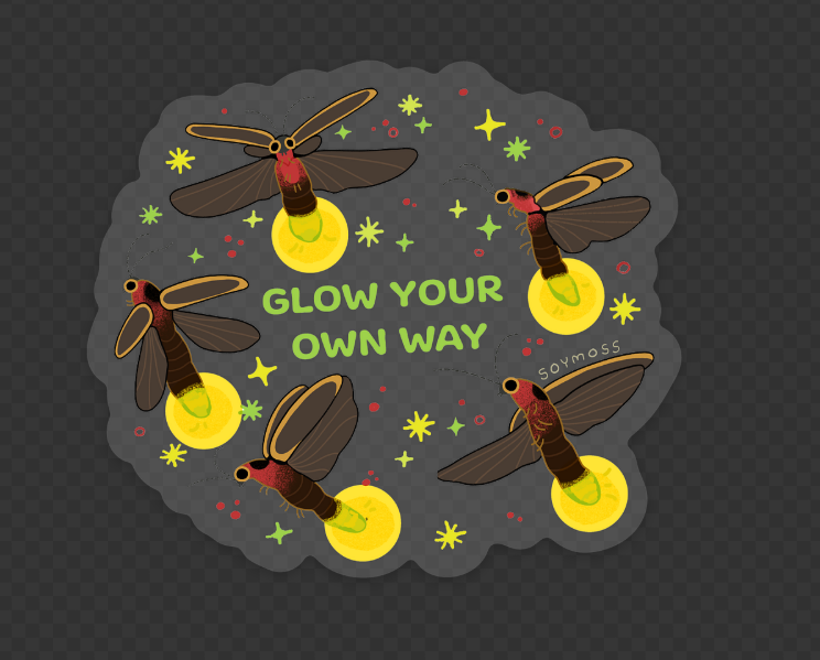Glow Your Own Way Firefly Glitter + Clear Stickers: Glitter