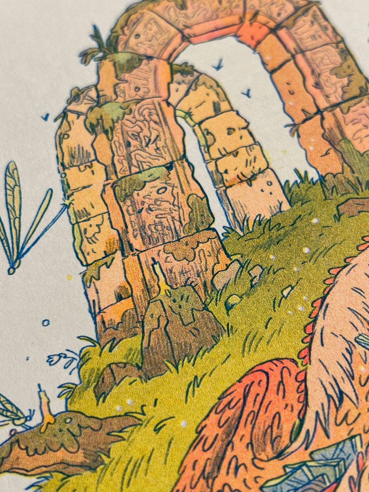 Natalie Andrewson - The Book Dragon - Small Riso Print - VISUAL INDEX