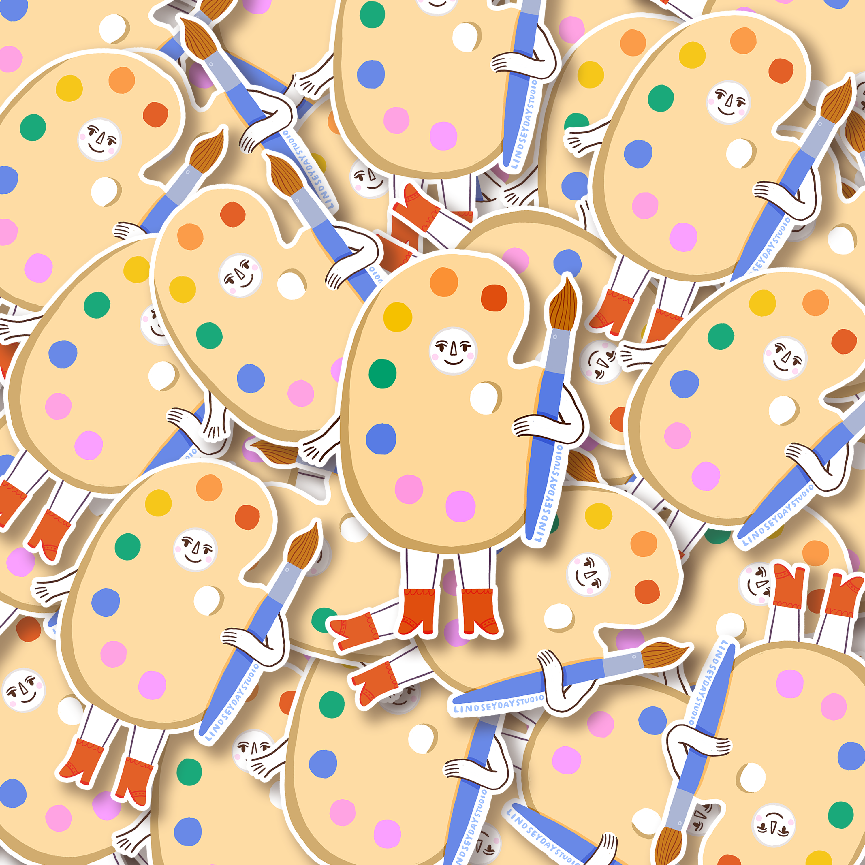 Artist Friend Sticker, Creative Kawaii Sticker, Maker Gift