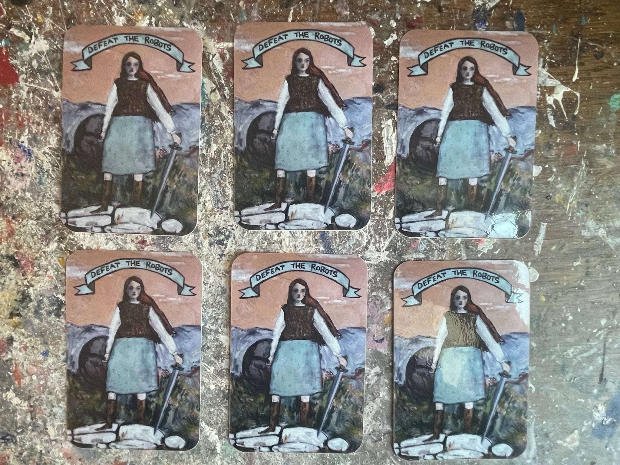 Amanda Blake - Defeat the robots - Glossy vinyl sticker - VISUAL INDEX