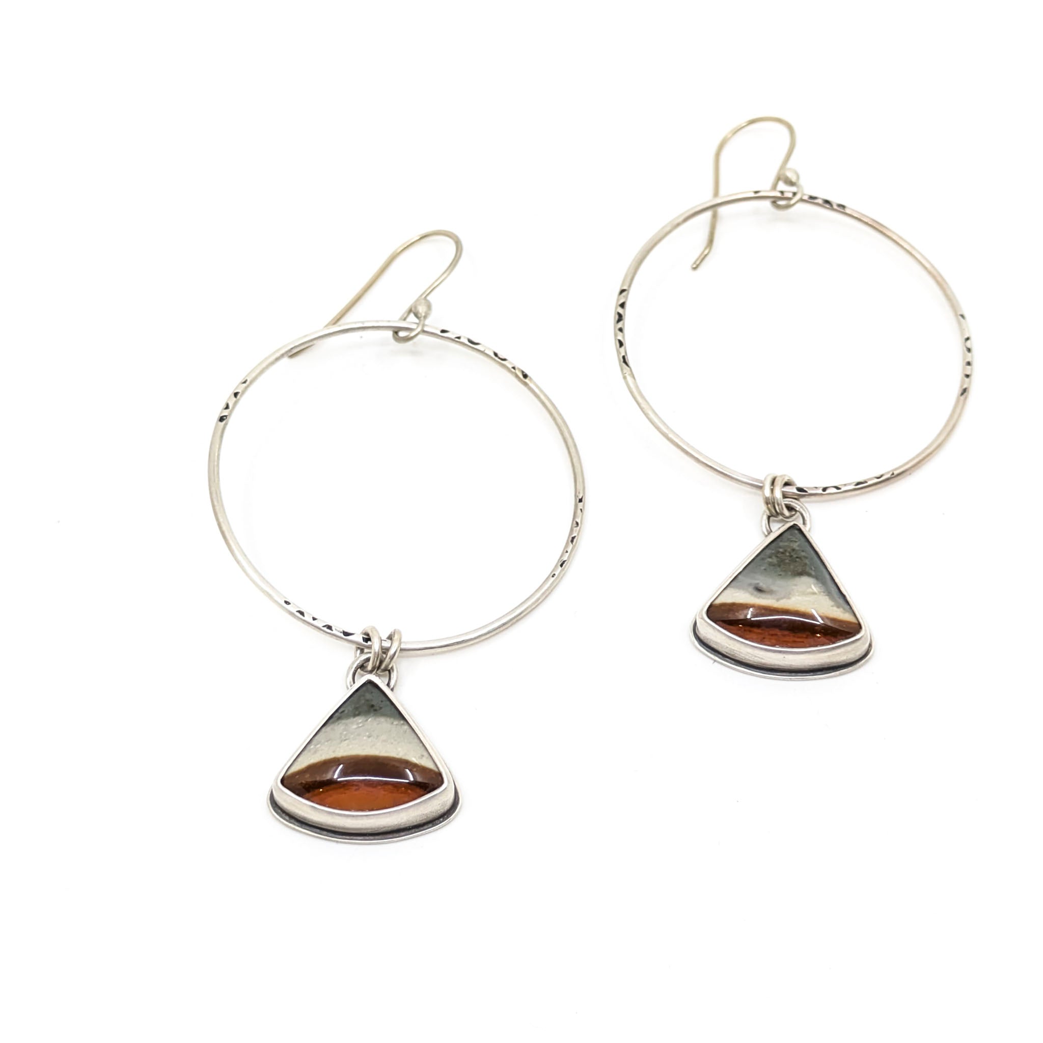 Polychrome Jasper Hoop Earrings