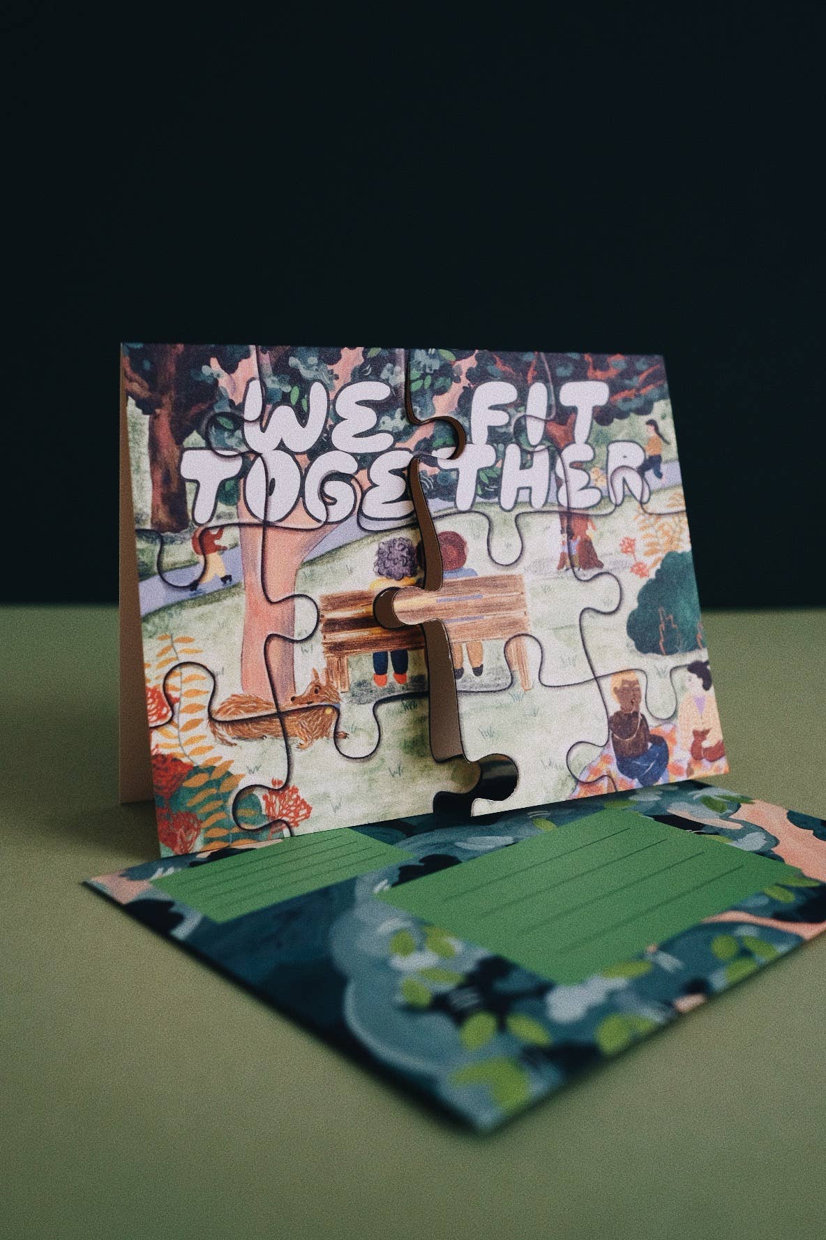 Fit Together Puzzle Die Cut Card