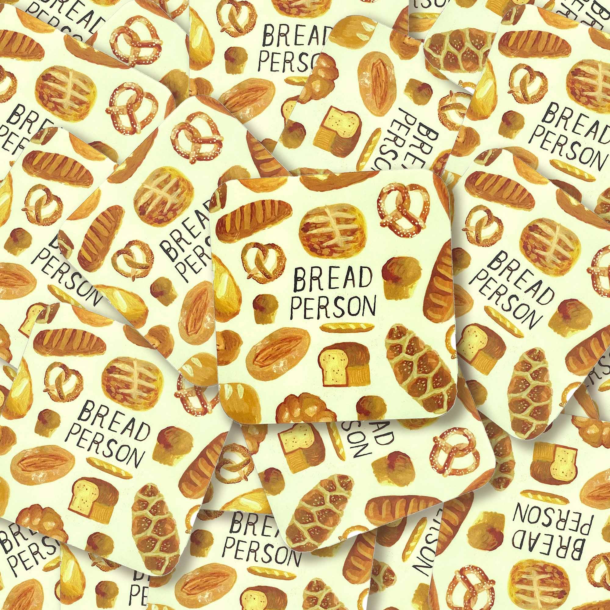 Bread Person Sticker, Food Sticker, Funny Sticker