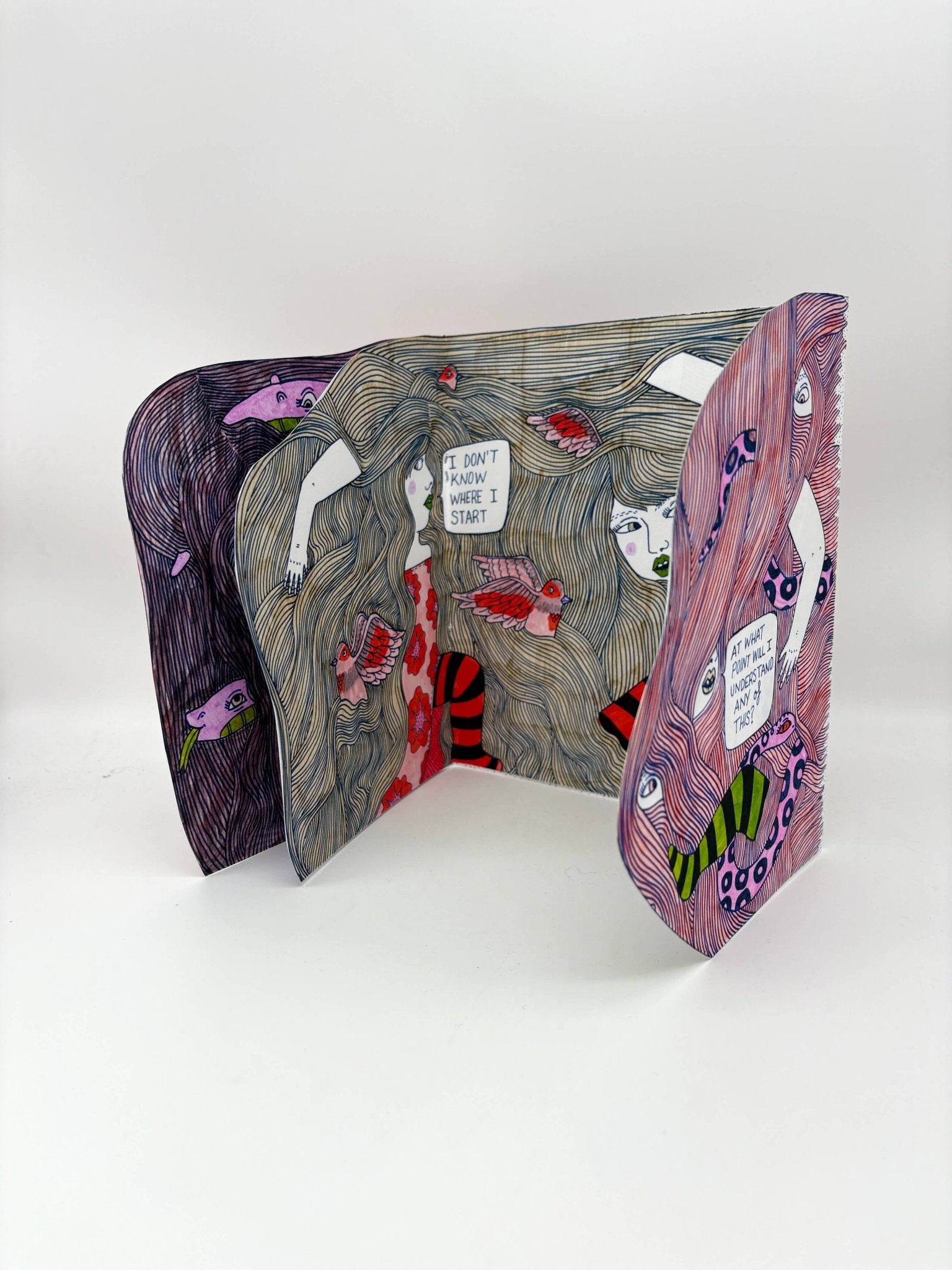 Erika Rier - In These Tangled Webs, Illustrated Art Zine with Handcut Pag - VISUAL INDEX