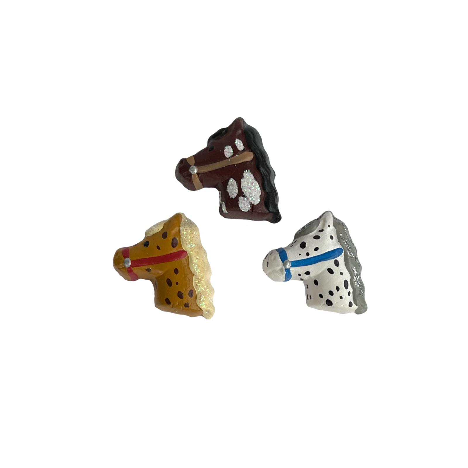 Pony Magnet: Mahogany/White Spots