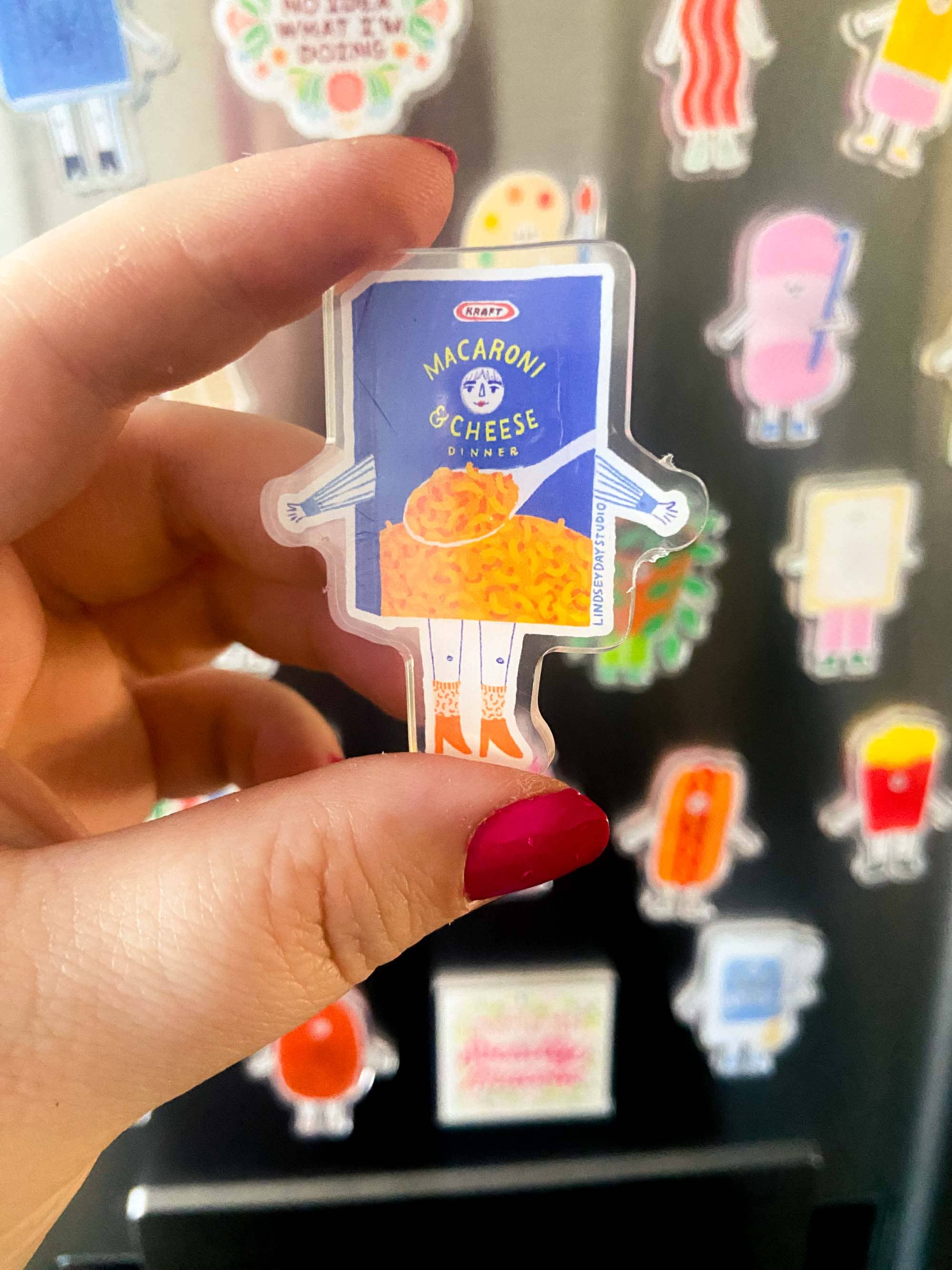 Mac n Cheese Friend Magnet, Funny Food Fridge Magnet