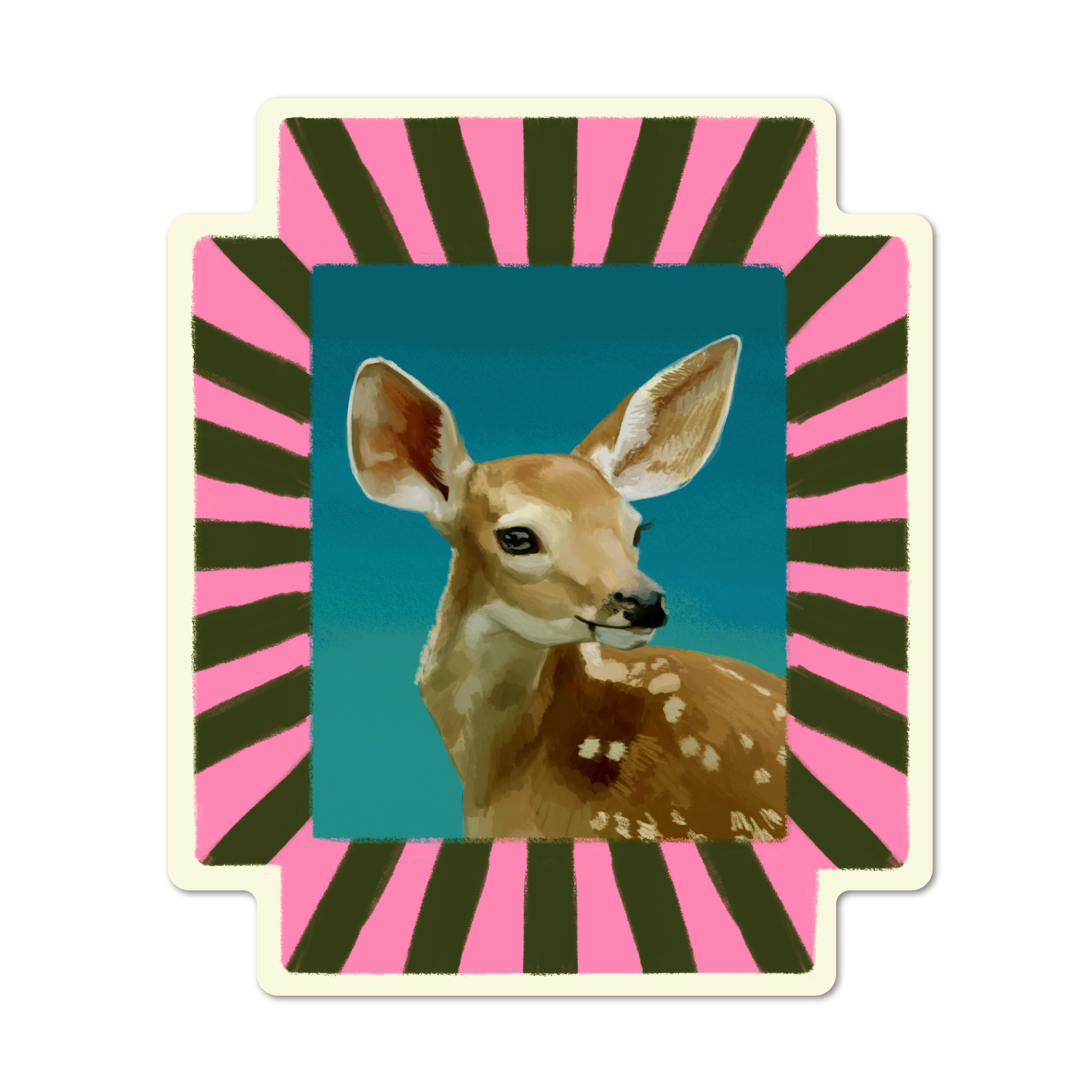 Deer framed! sticker