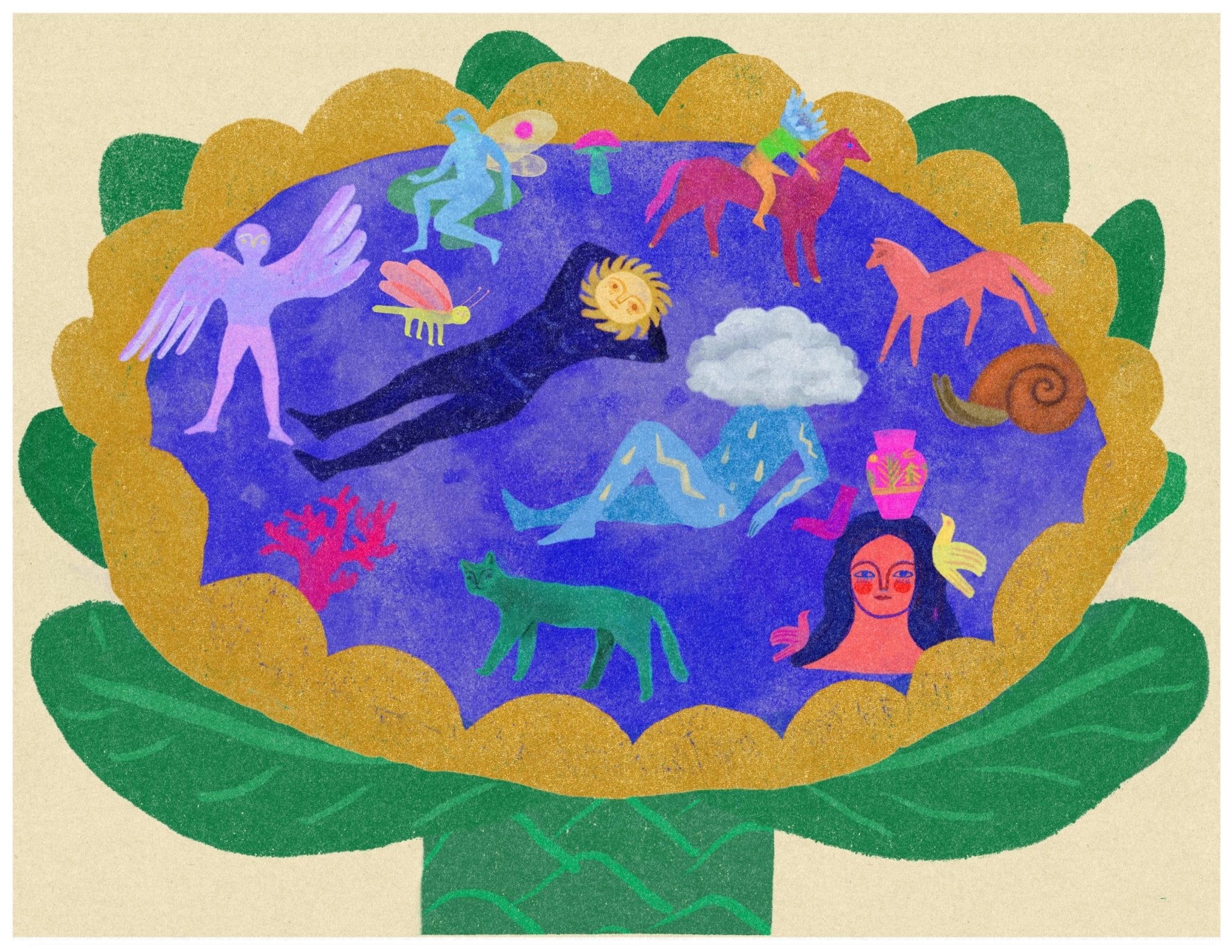 HASTUDIO - Sun Flower - Art Print 8.5" x 11" - VISUAL INDEX