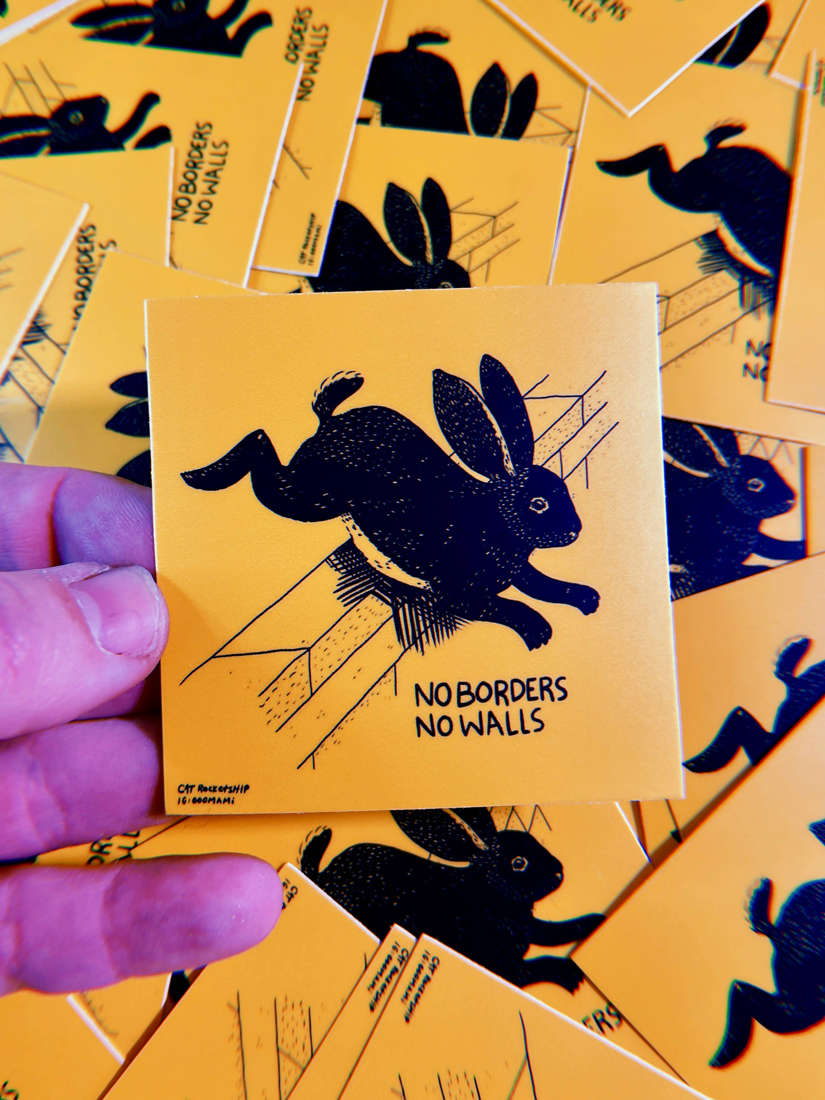 No Borders No Walls- Sticker