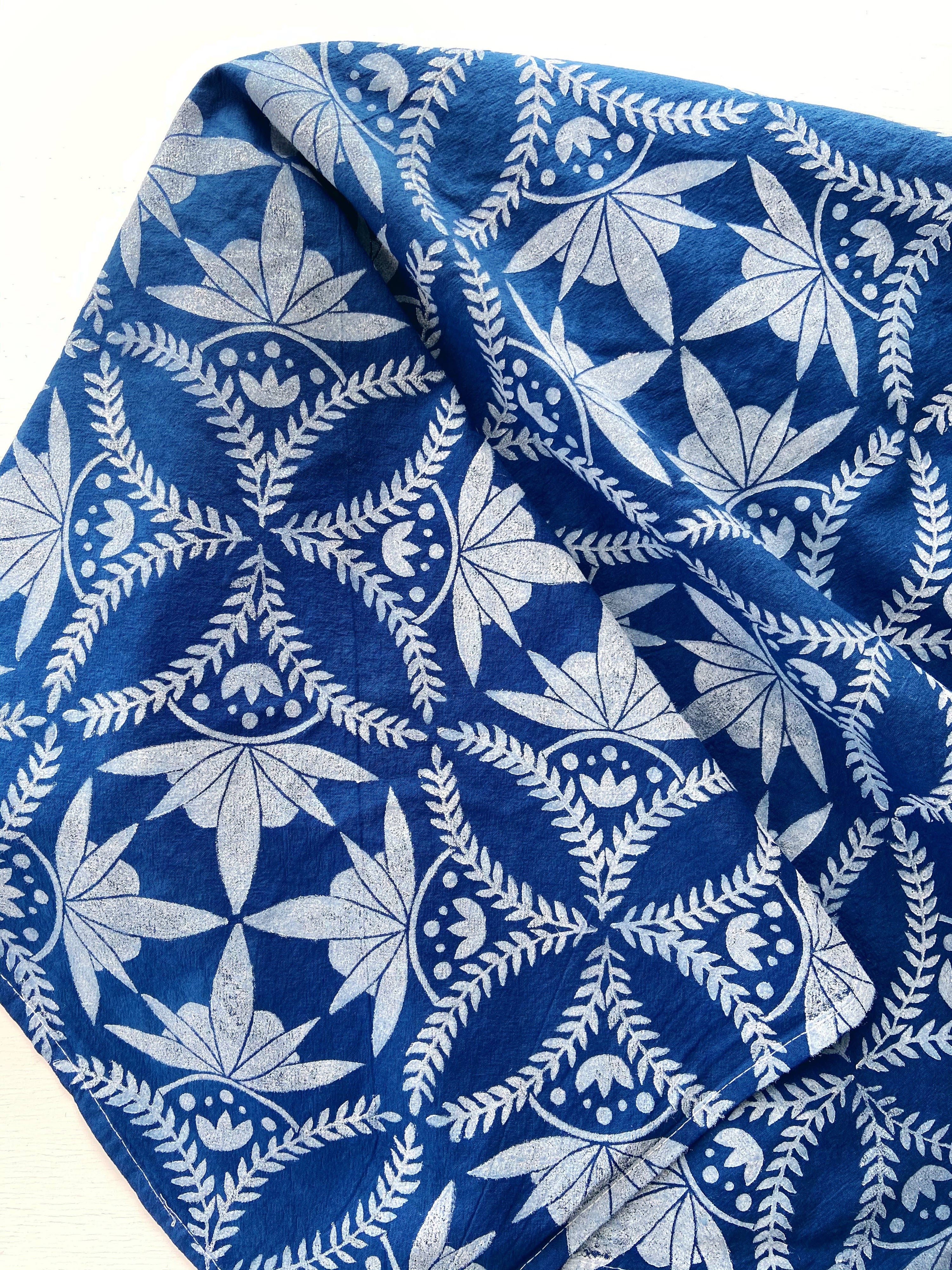 Folk Floral Tea Towel