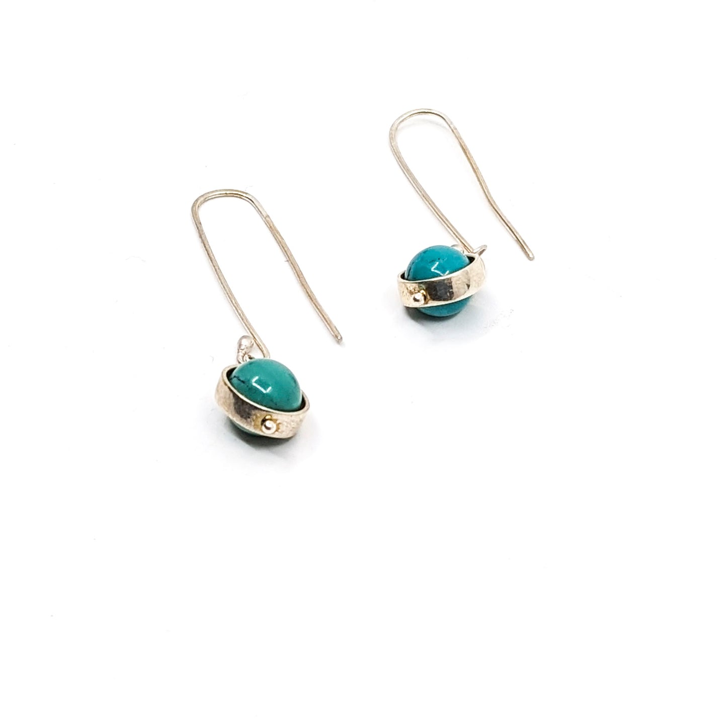 Natural Turquoise Glob Earrings- TN23ER127SS