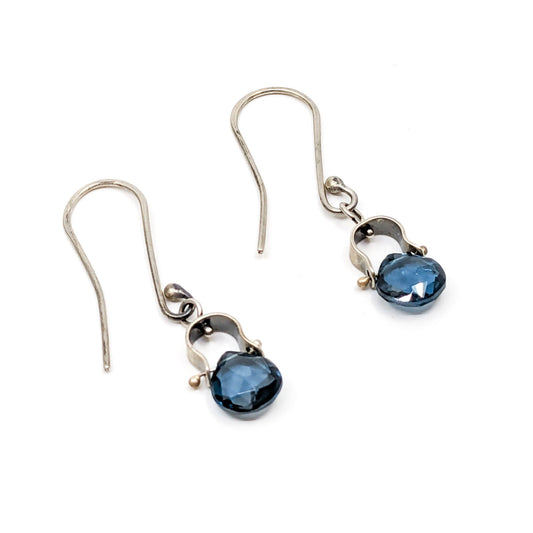 Petite Swings London Blue Topaz Earrings-PS23ER07SS