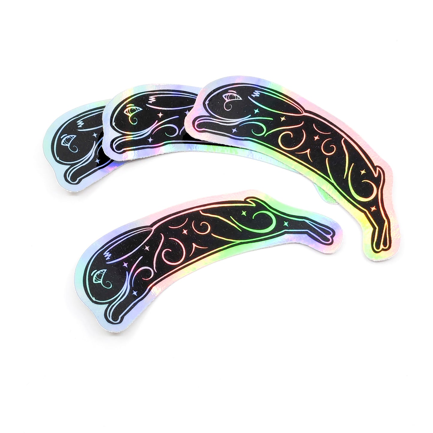 Holo Black Rabbit- Sticker – VISUAL INDEX