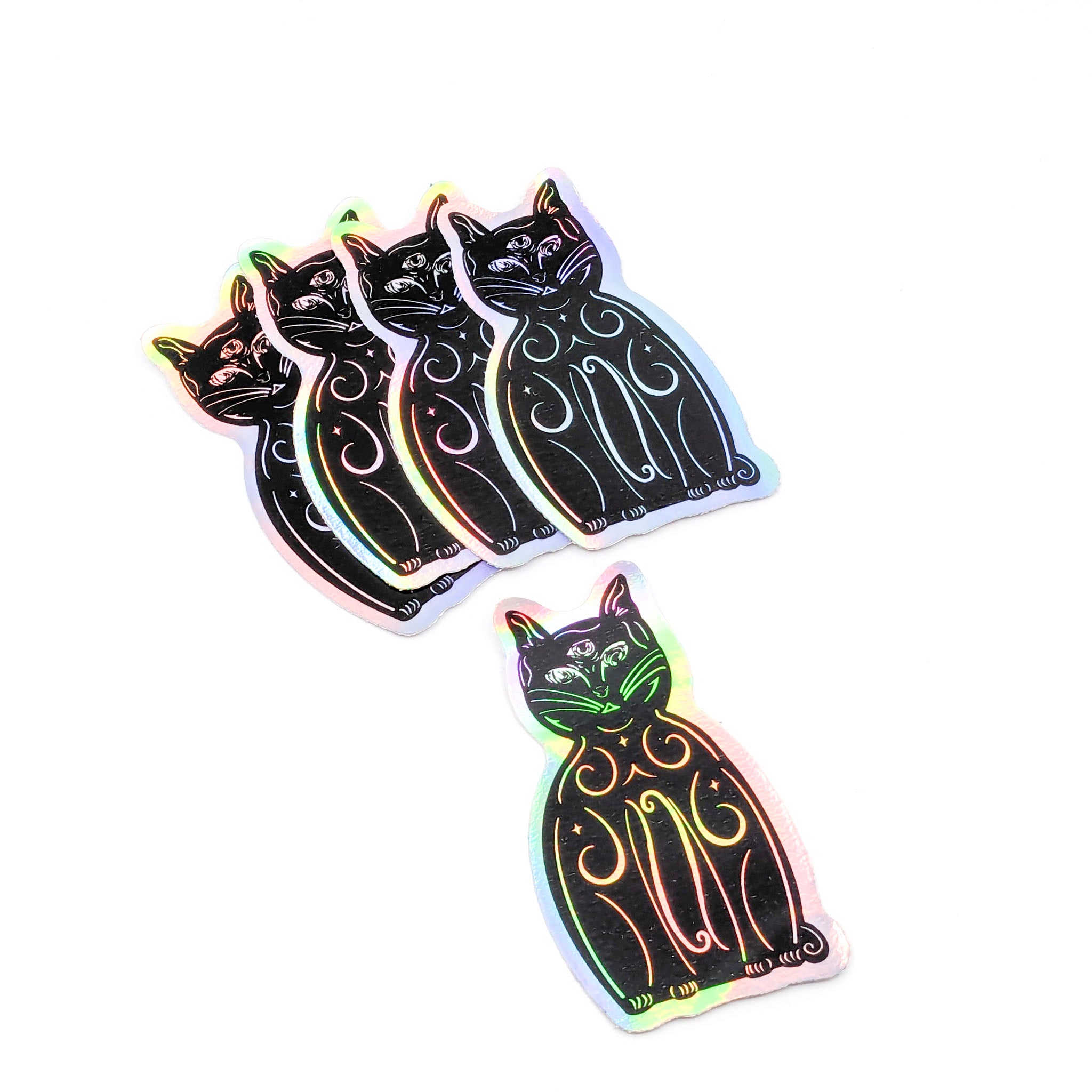 Holo Black Cat- Sticker