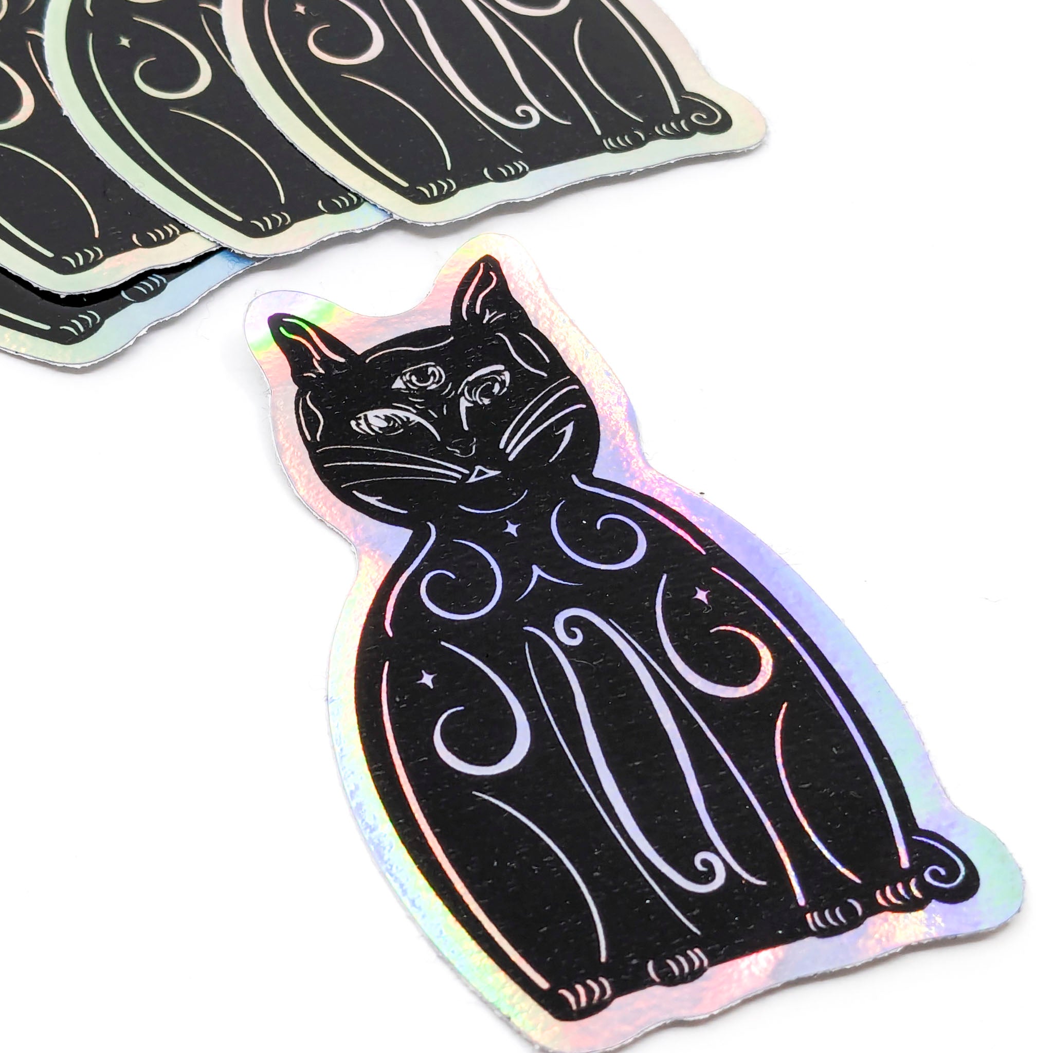 Holo Black Cat- Sticker