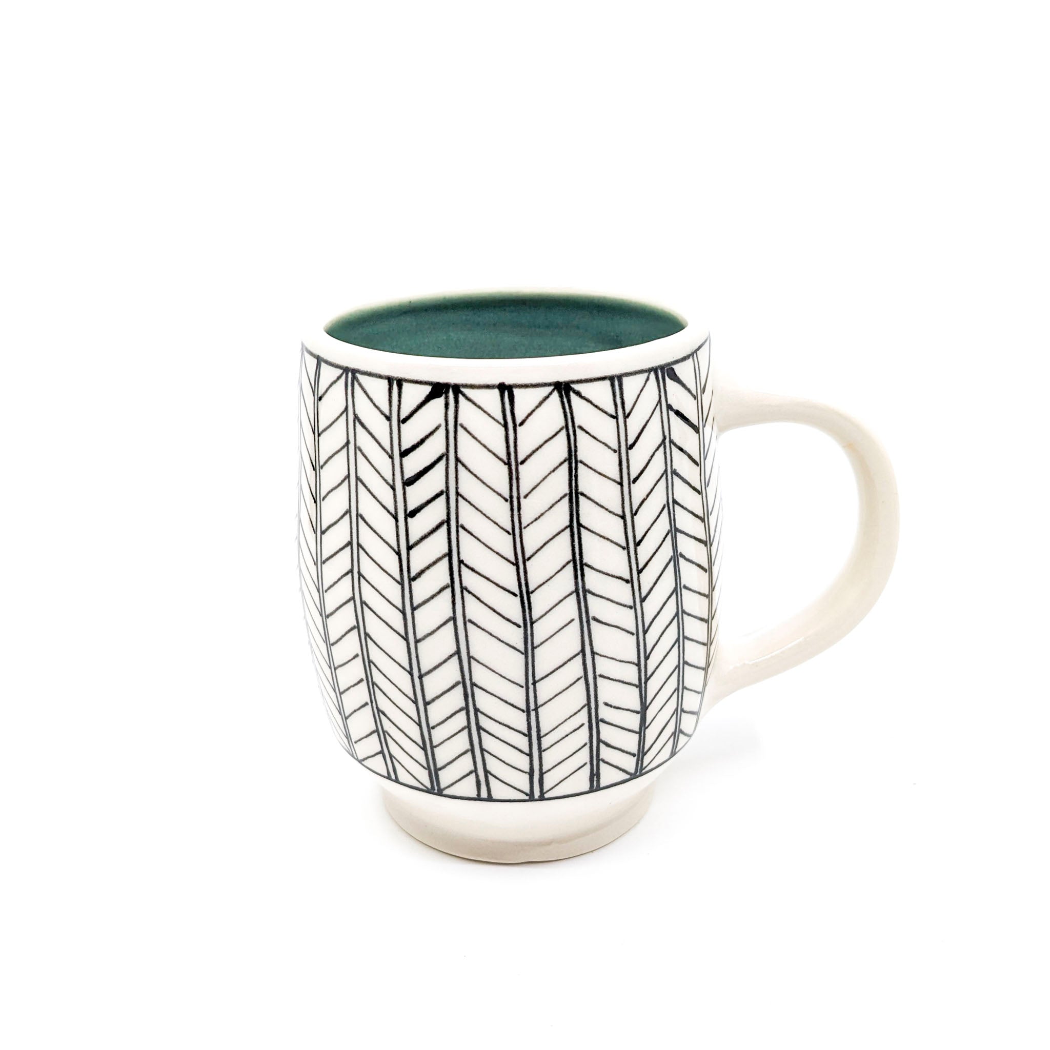 Herringbone, Lined Mugs