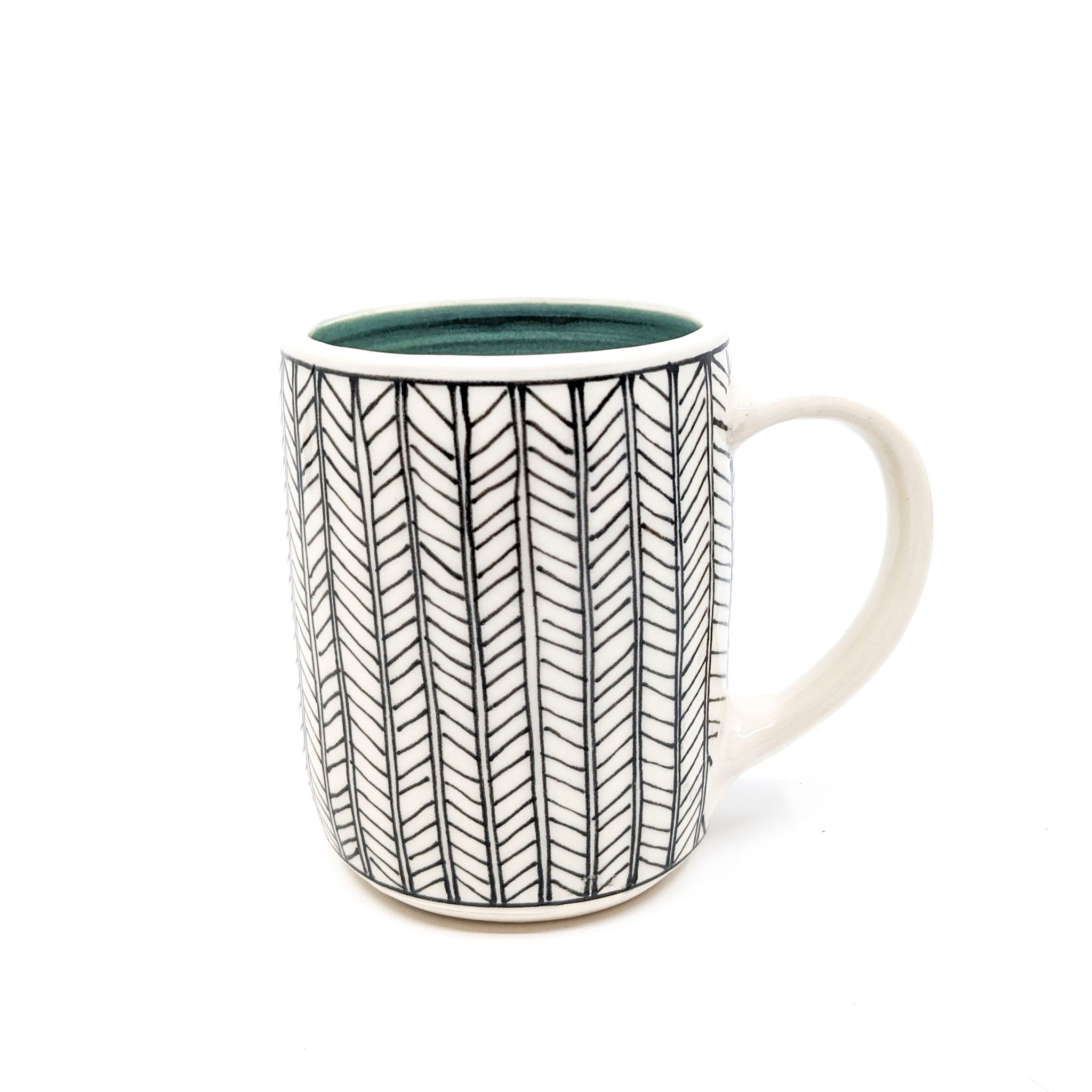 Herringbone, Lined Mugs