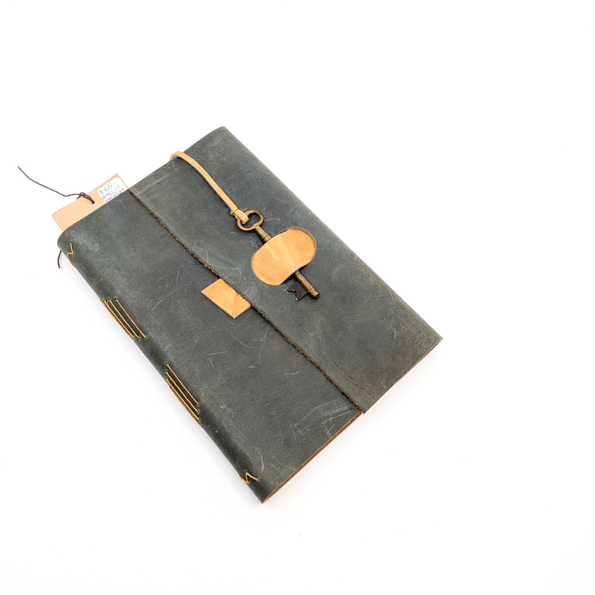 Med.  Leather Journal with Key or Snap