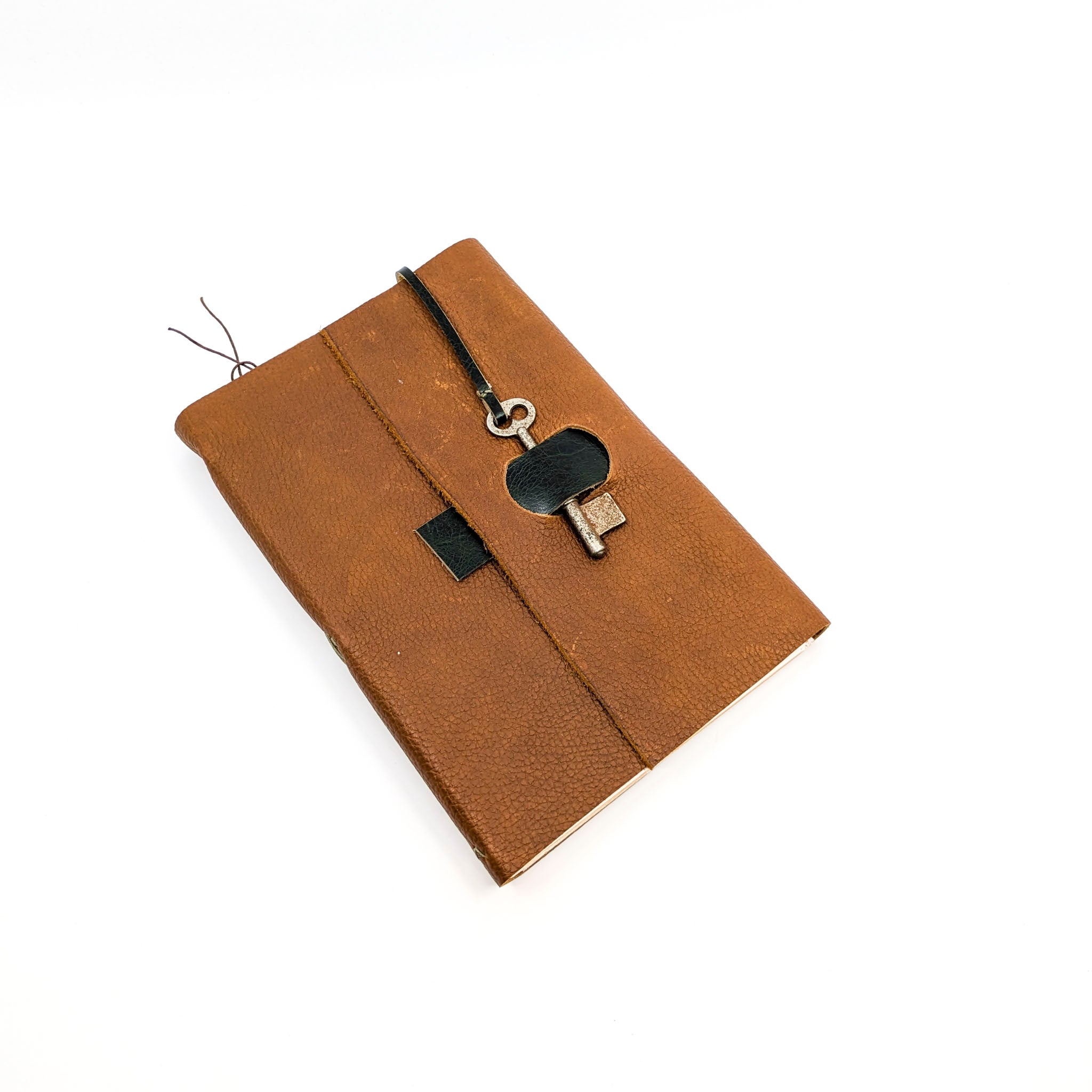 Med.  Leather Journal with Key or Snap