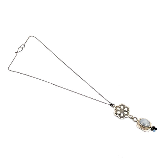 Flowers + Moonstone Necklace