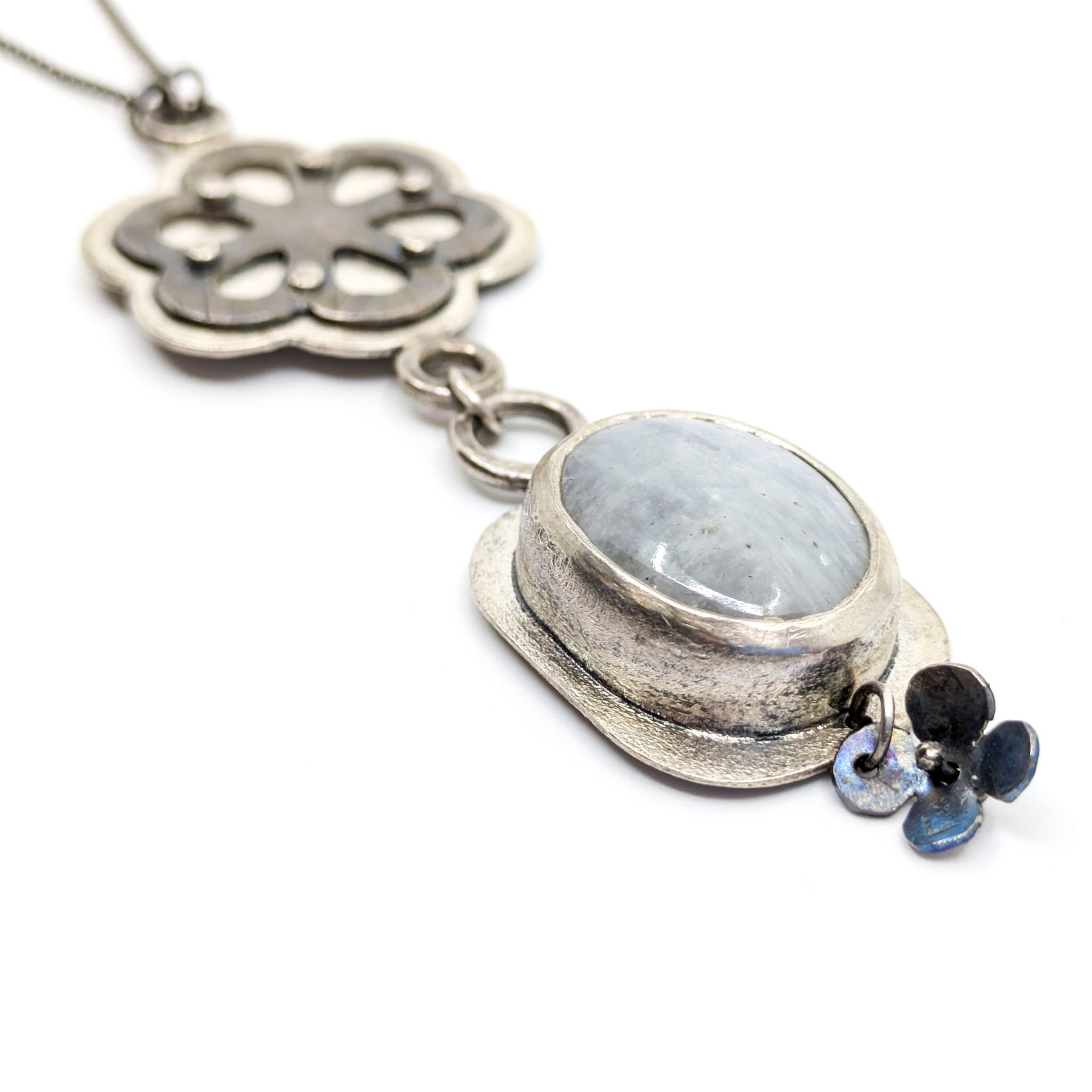 Flowers + Moonstone Necklace