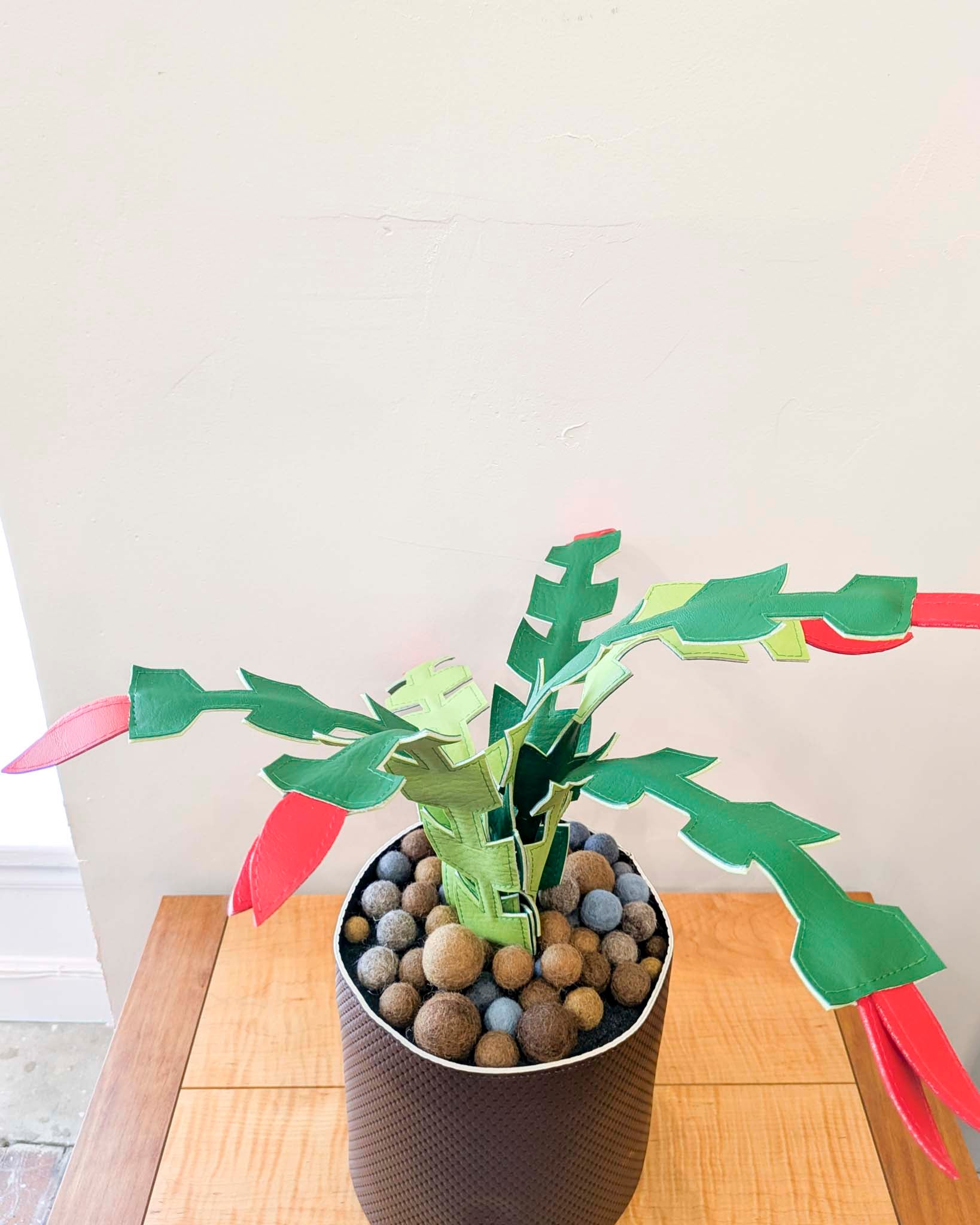 Large Fake Plant- Christmas Cactus with Red Flowers (2 Styles)