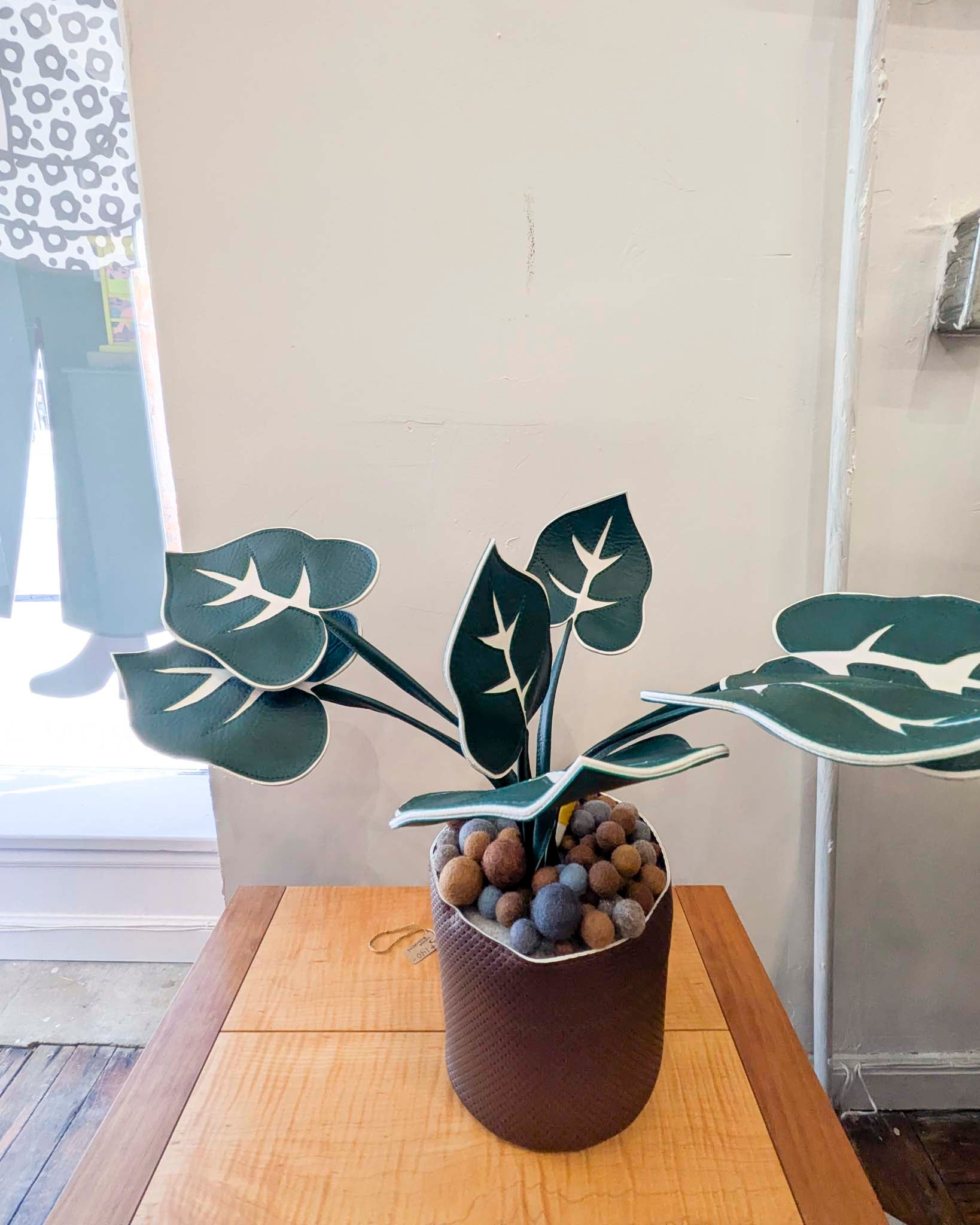Large Fake Plant- Alocasia (Bronze Pot)