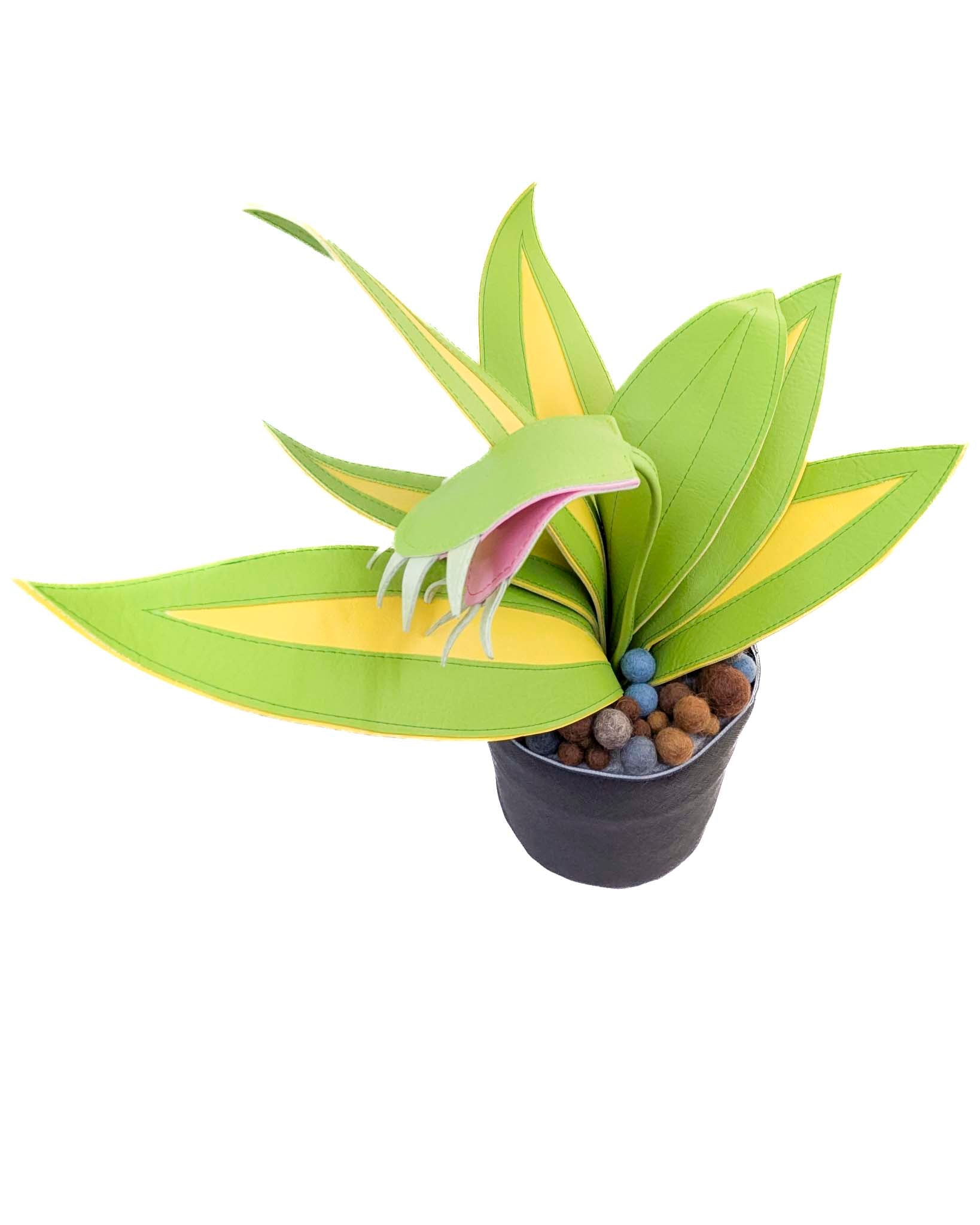 Large Fake Plant- Venus Fly Trap (Black Pot)