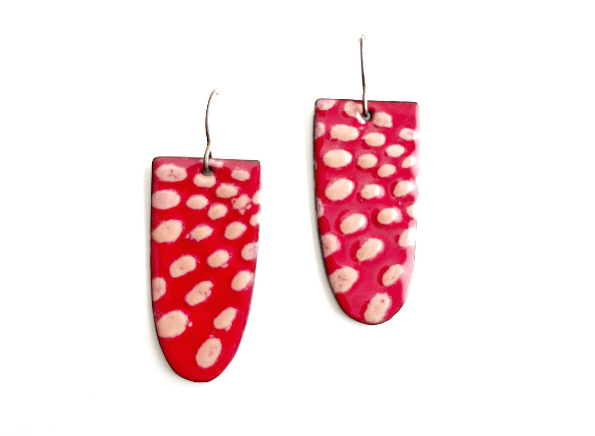 Statement Earrings- Red & Pink