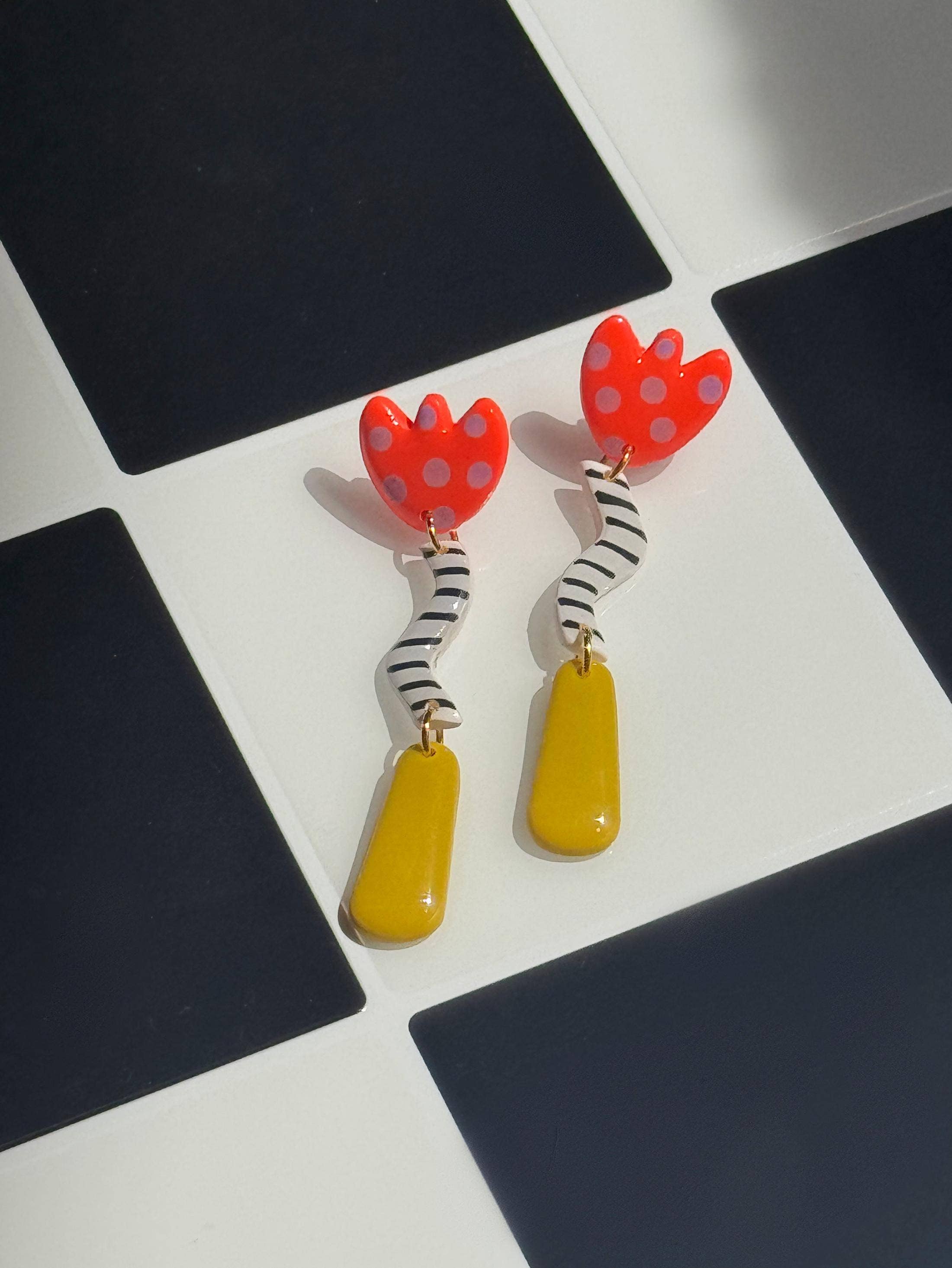 Tiger Tulip Earrings
