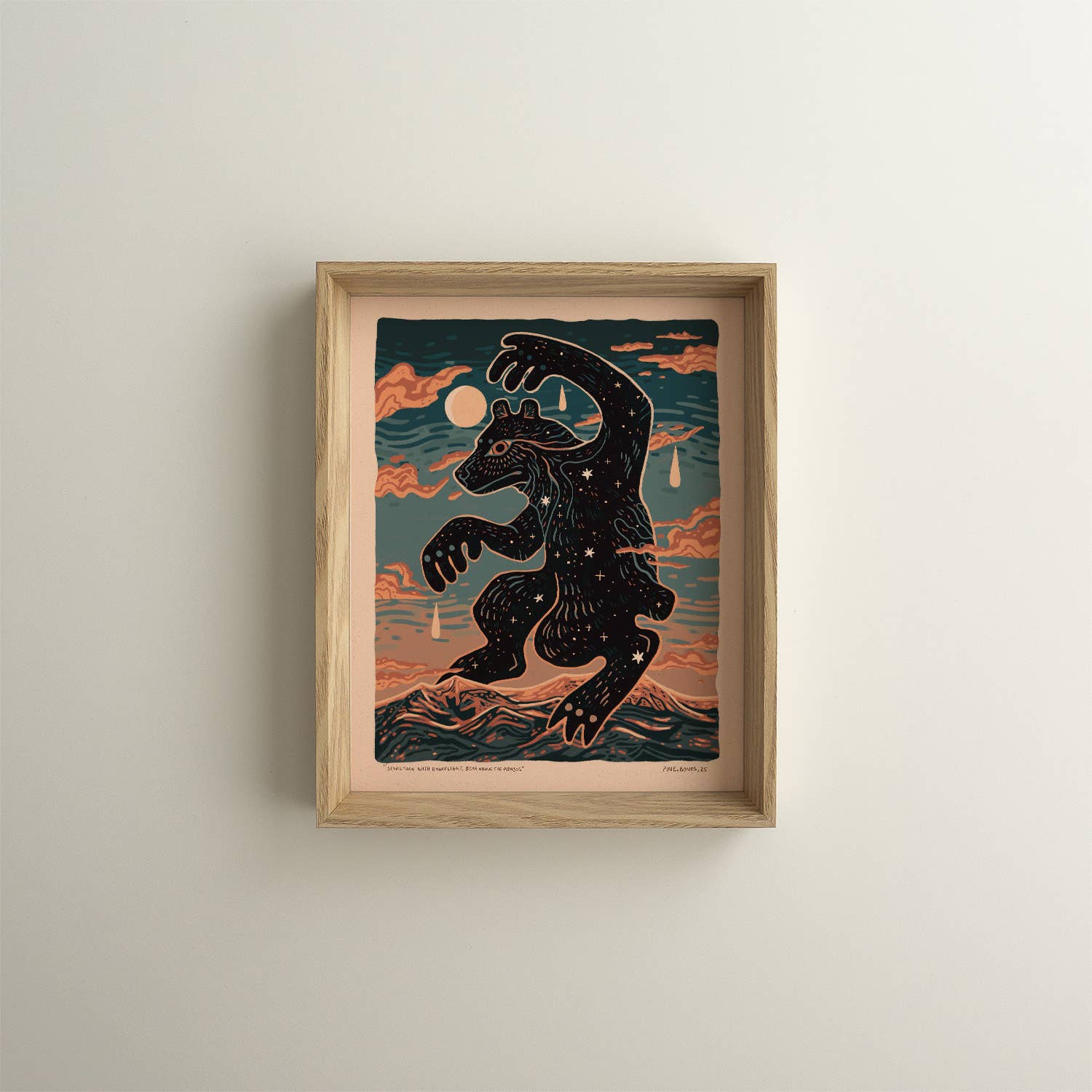 Bear Above Mountains - 8x10 Nature Wilderness Art Print